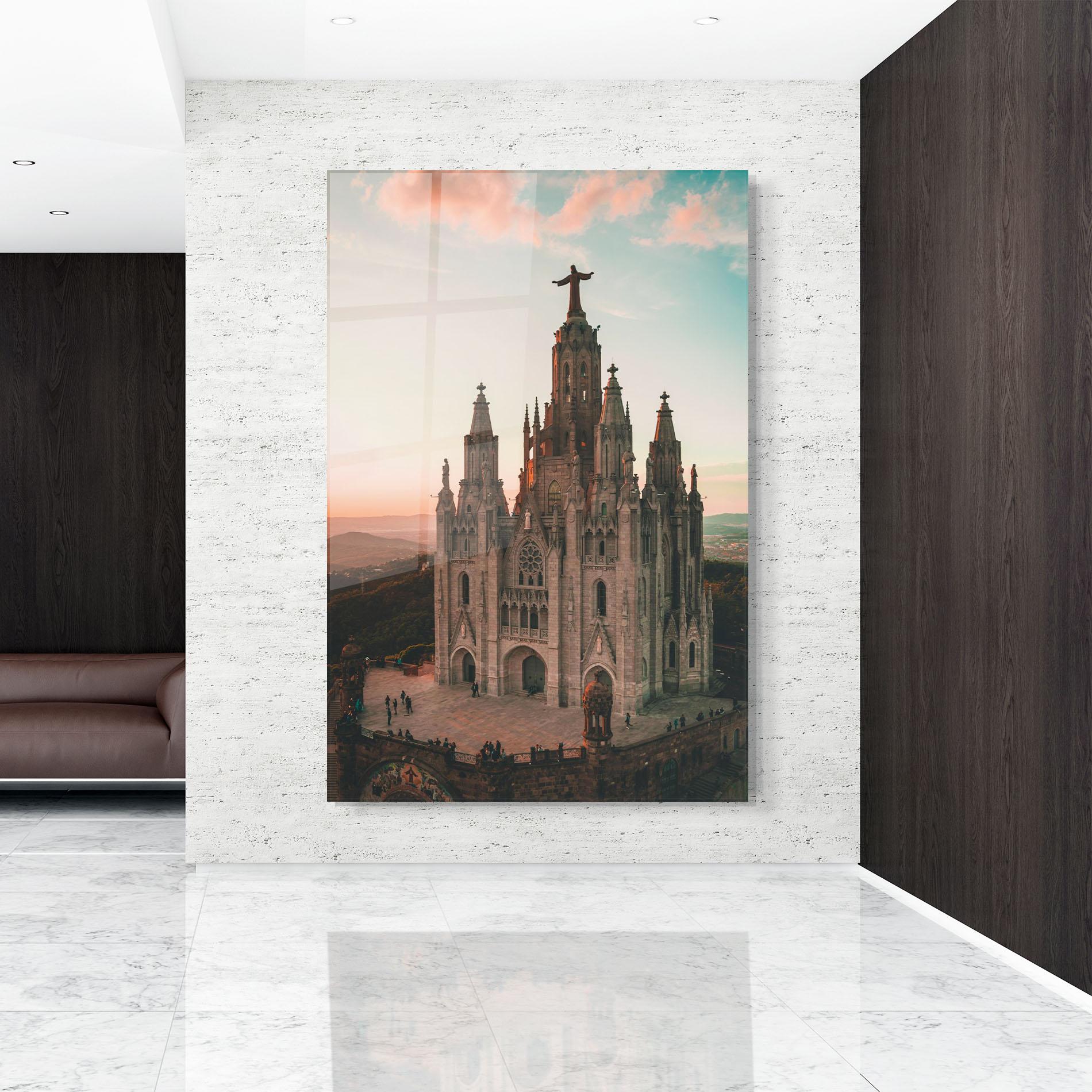 Tablou Sticla Tibidabo Barcelona mockup 9