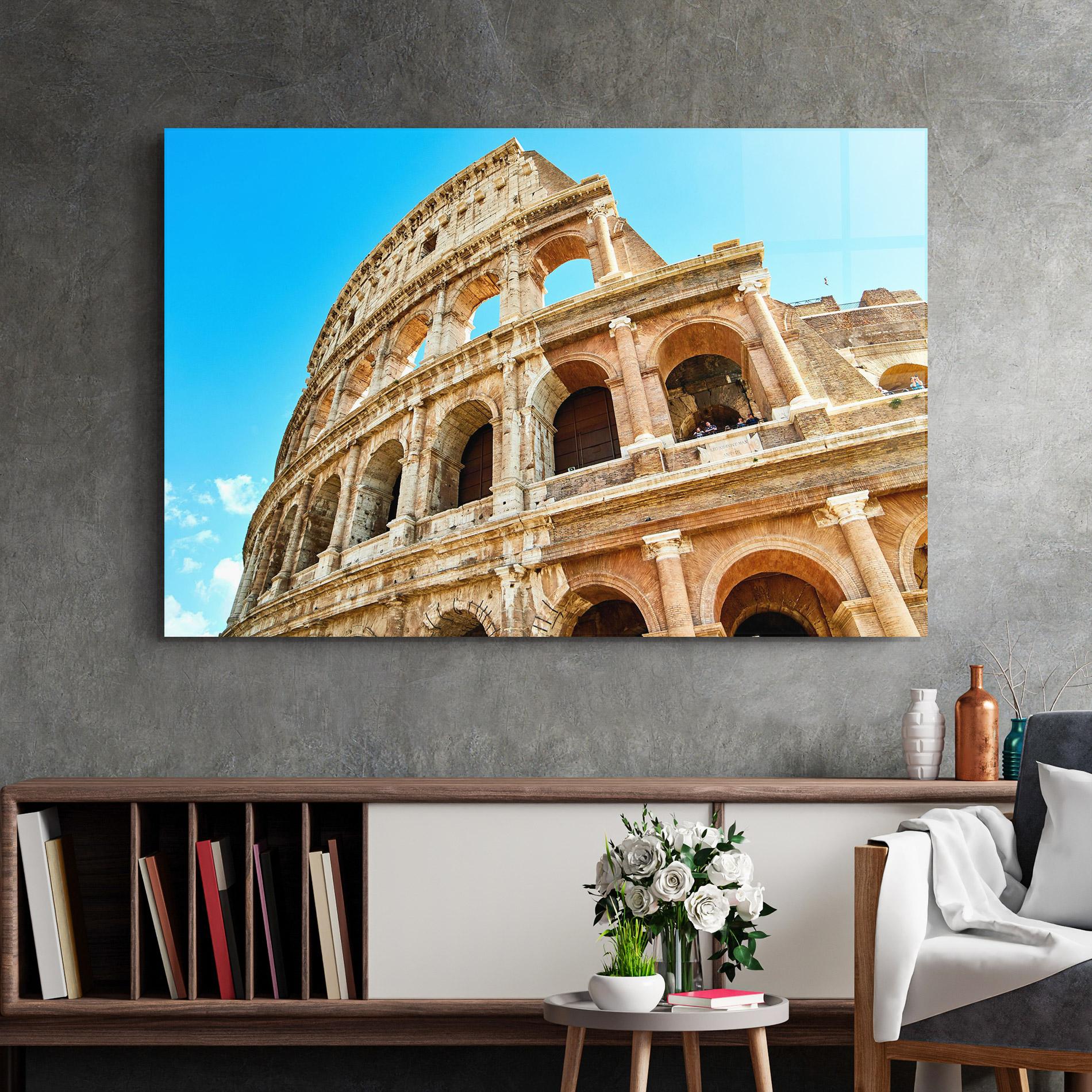 Tablou Sticla Close Colosseum mockup 2