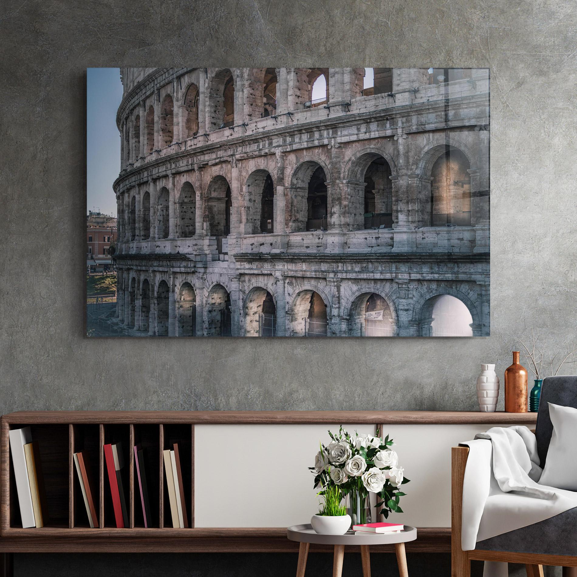 Tablou Sticla Colosseum Roma mockup 2