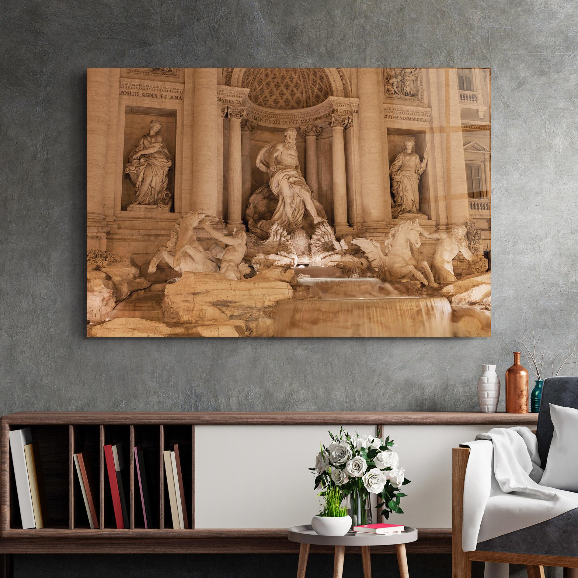 Tablou Sticla Fontana Di Trevi mockup 2