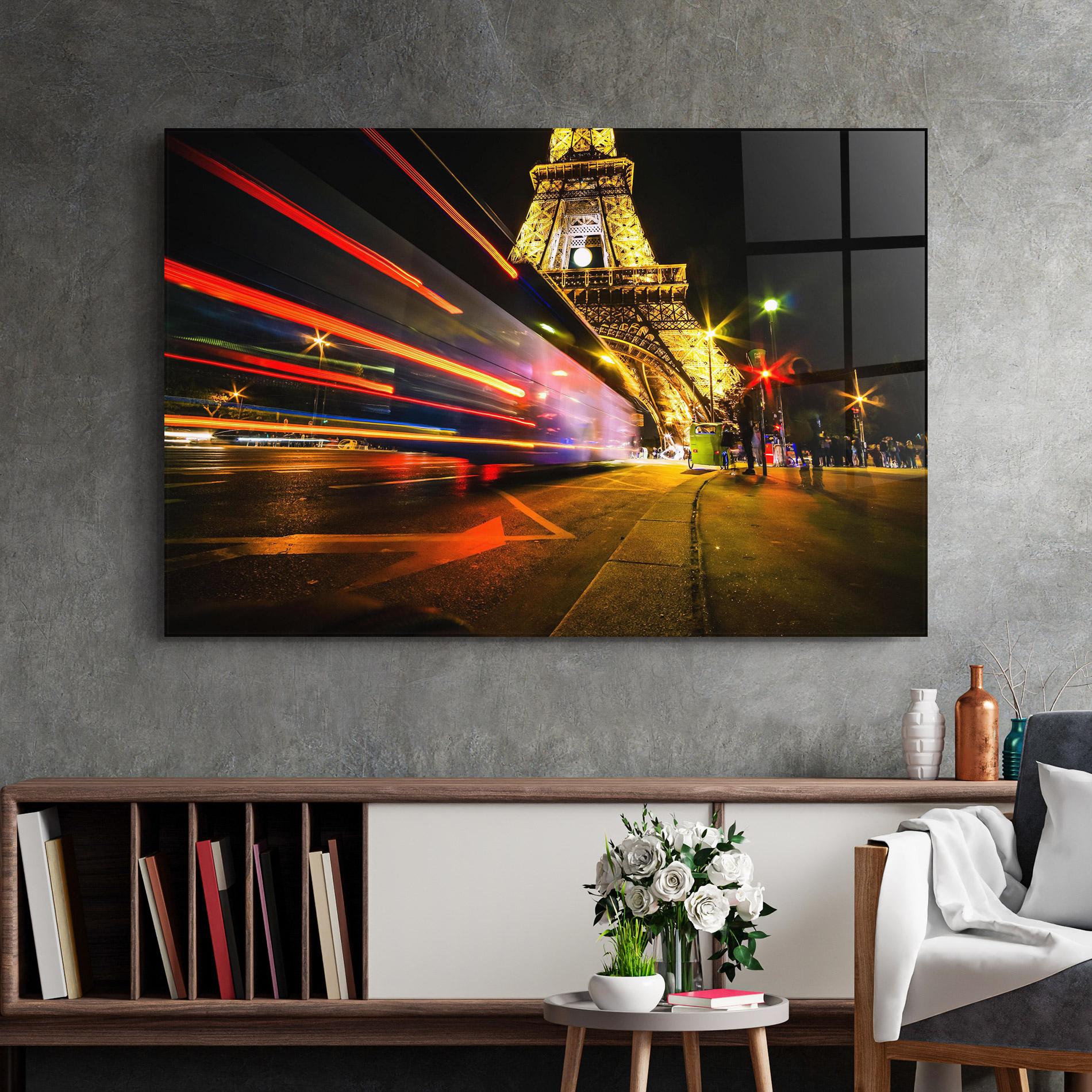 Tablou Sticla Paris Moving Light mockup 2