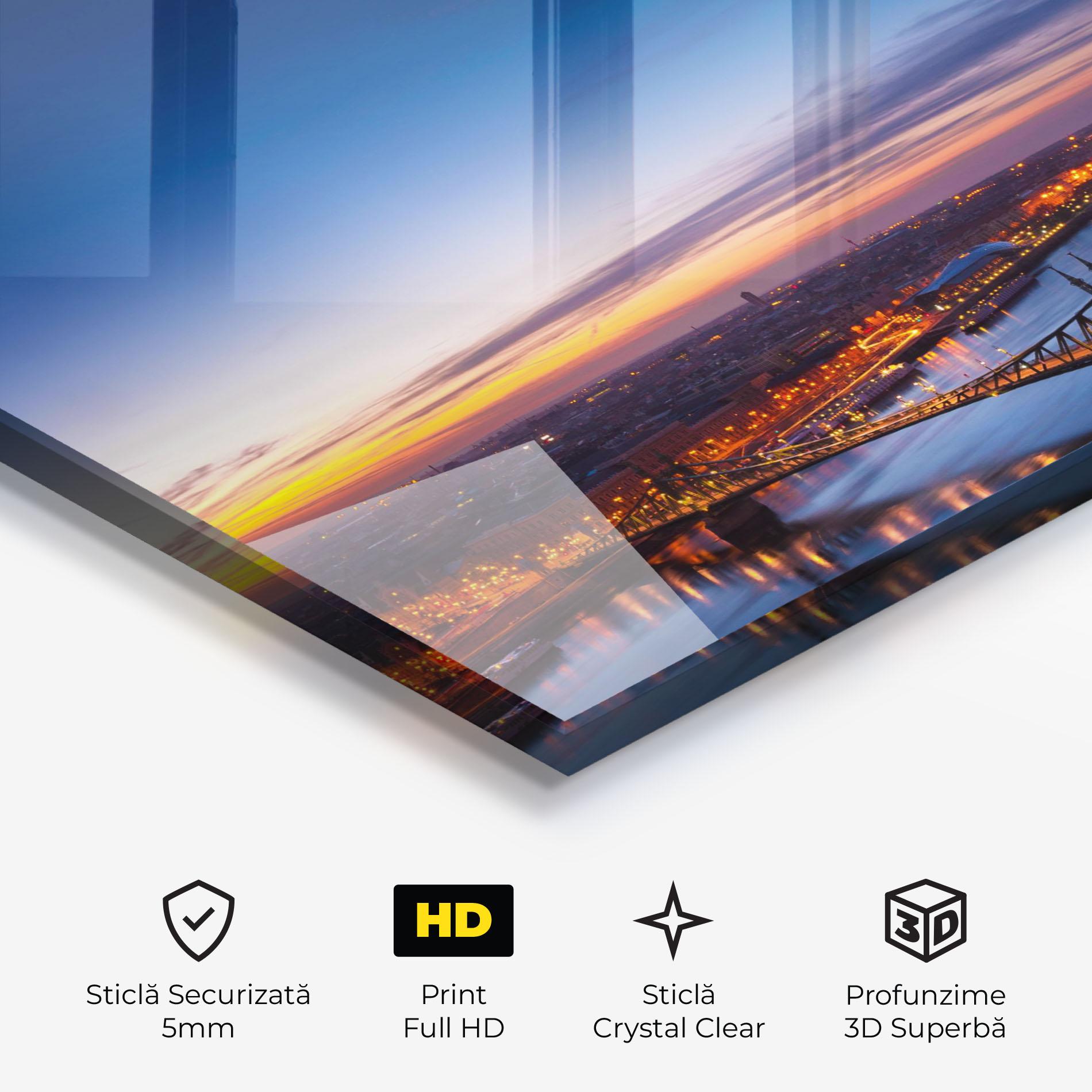 Tablou Sticla Budapest Sunset mockup 3