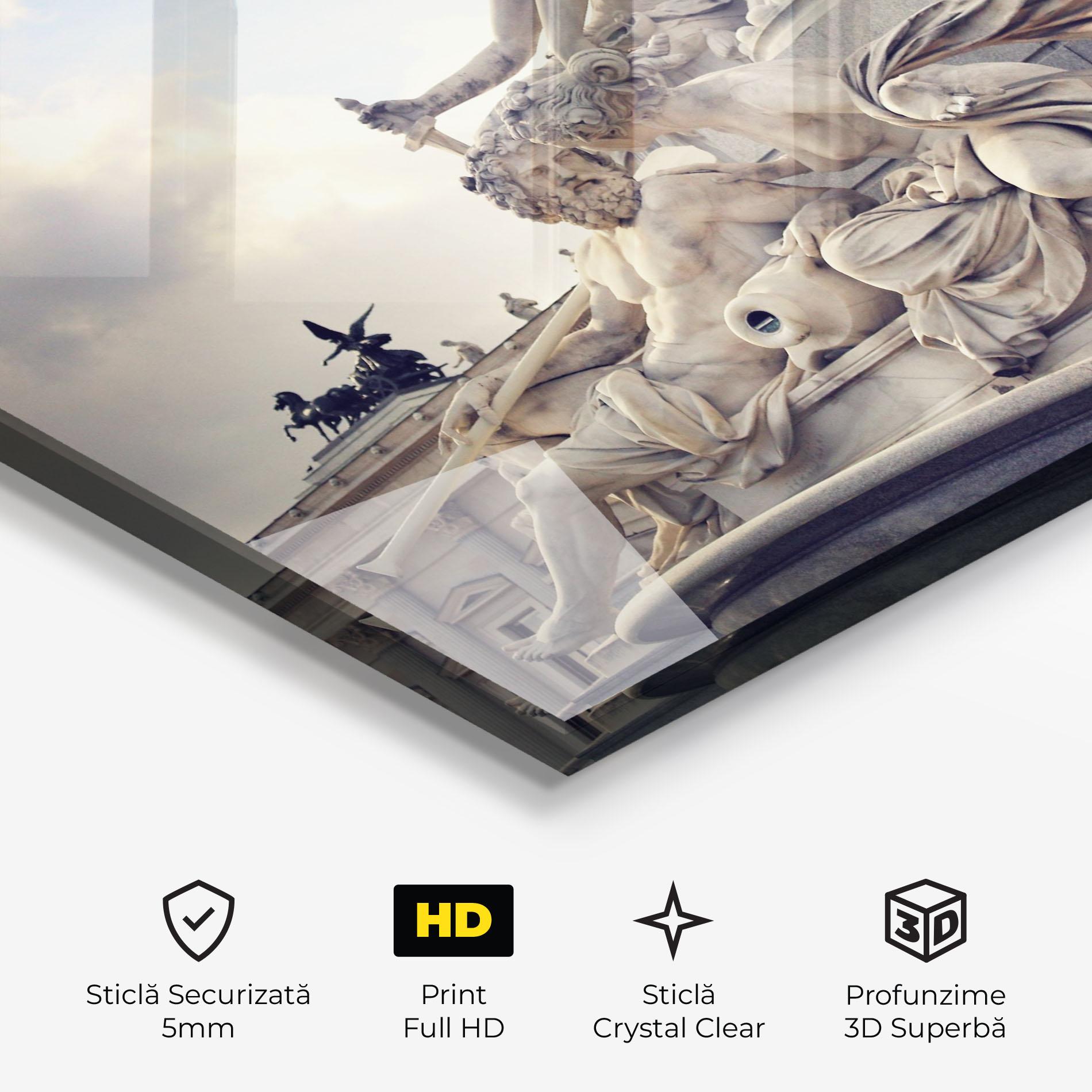 Tablou Sticla Vienna Statue mockup 3
