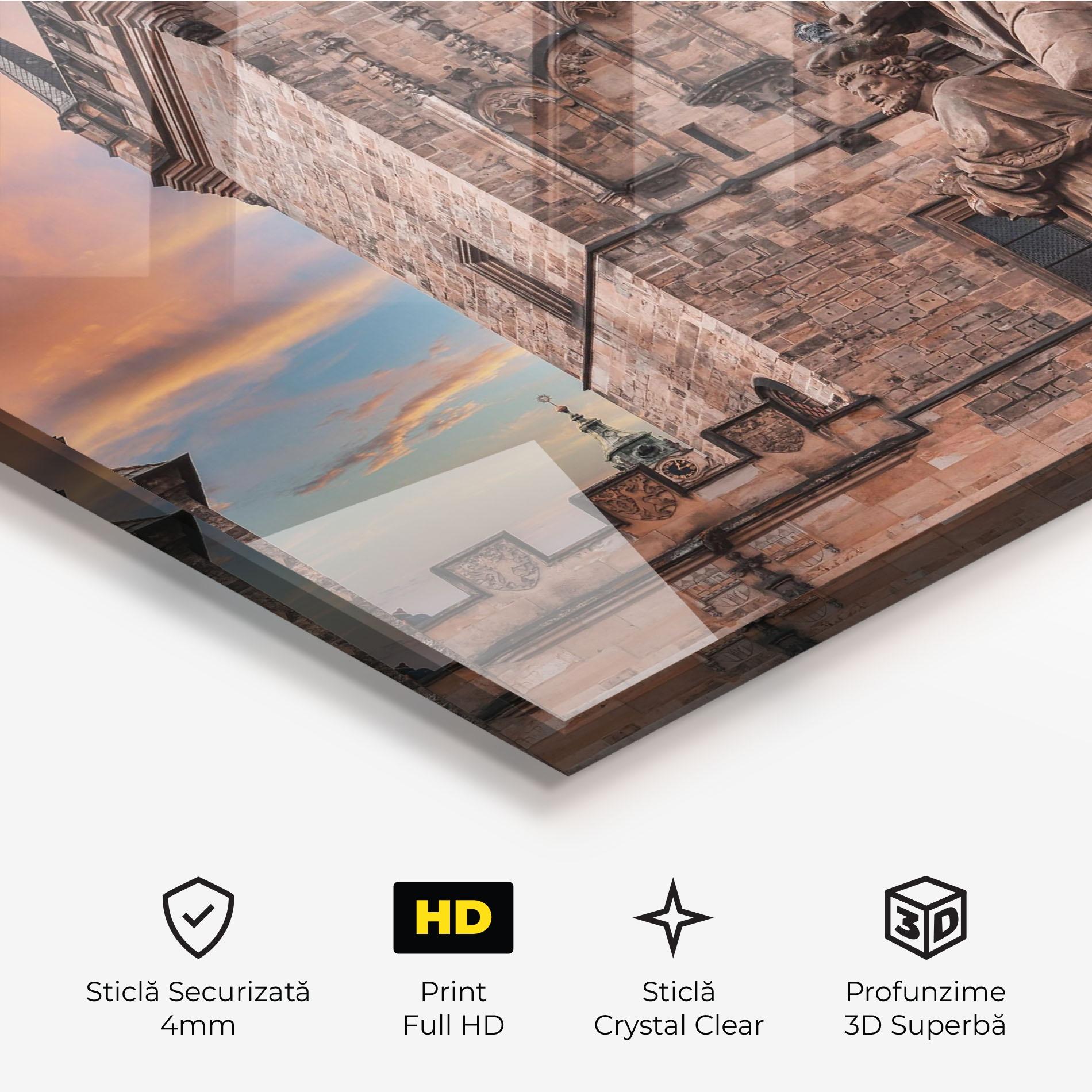 Tablou Sticla Charles Bridge mockup 3