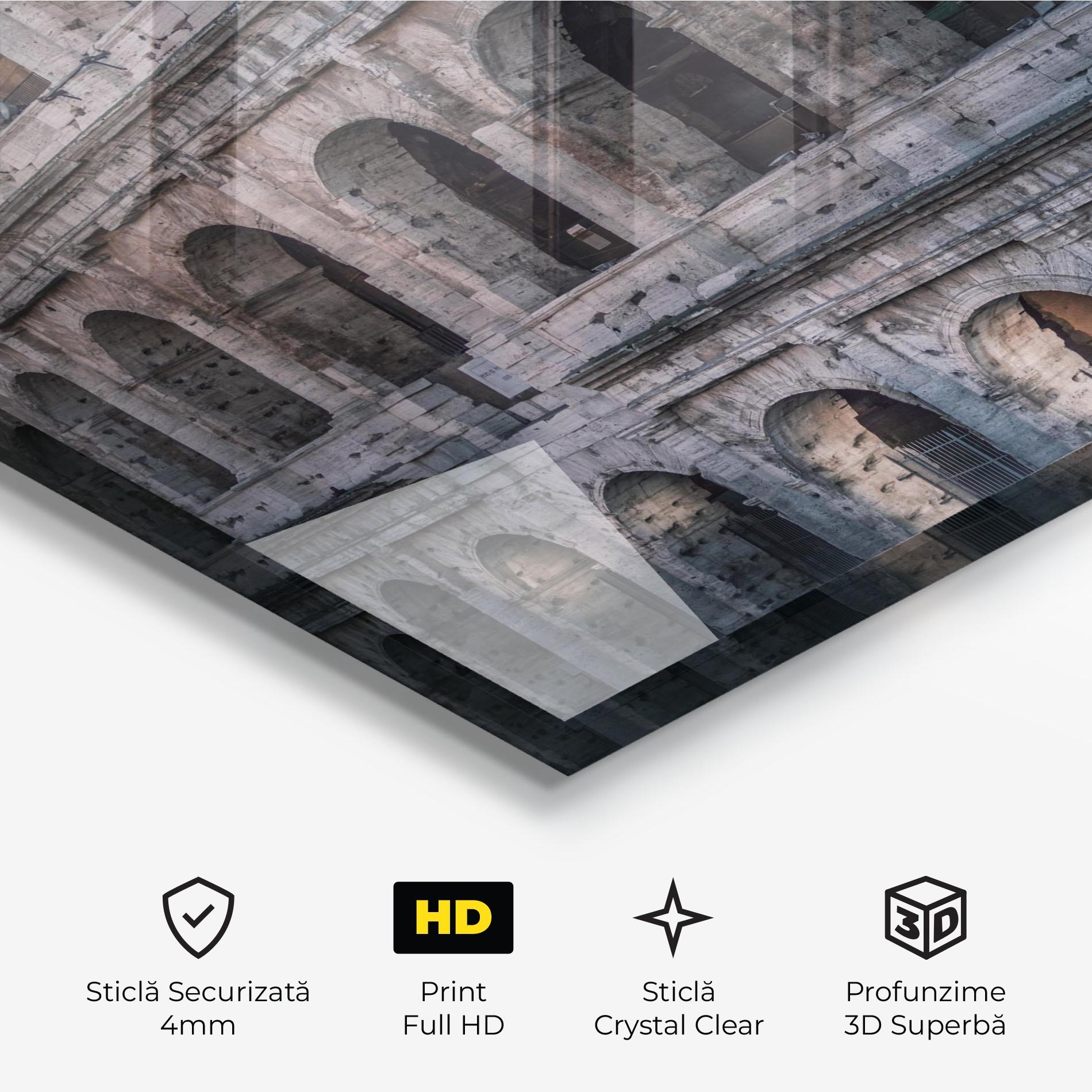 Tablou Sticla Colosseum Roma mockup 3