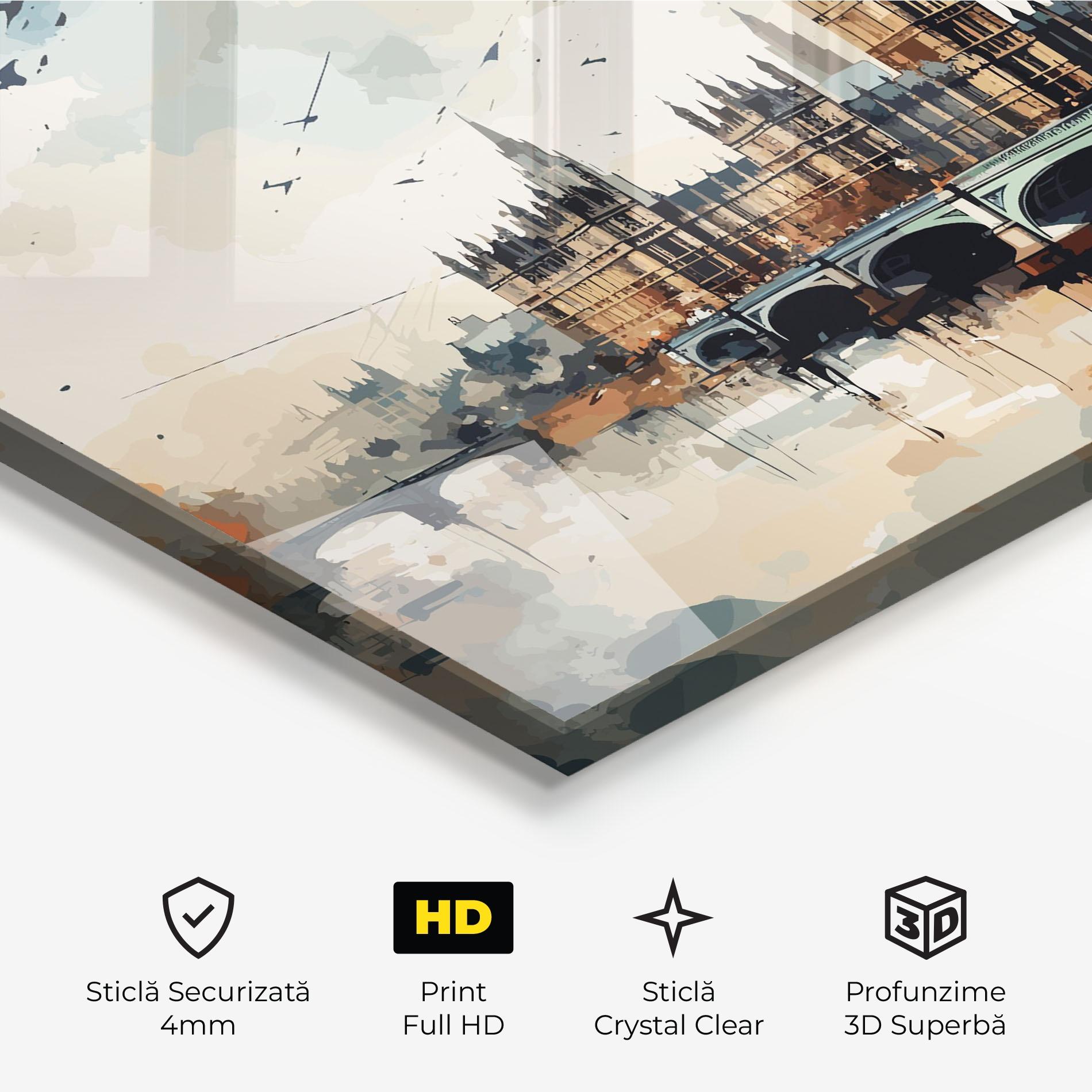 Tablou Sticla England Art mockup 3