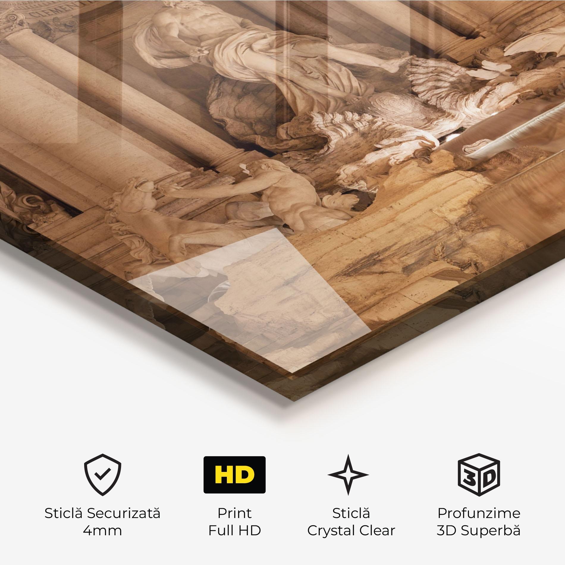 Tablou Sticla Fontana Di Trevi mockup 3