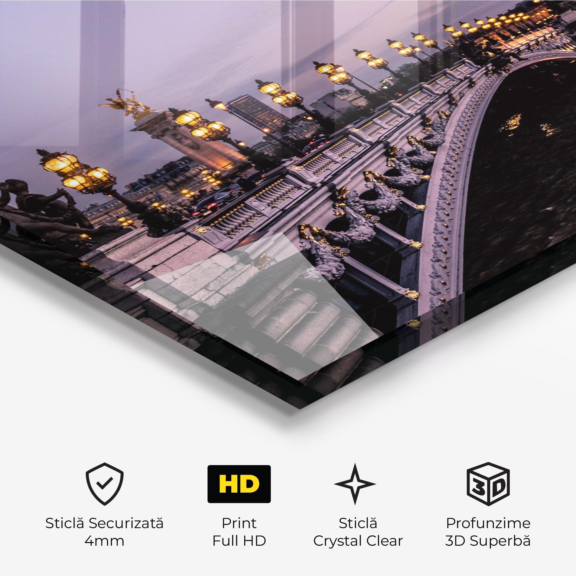 Tablou Sticla Paris Bidge mockup 3