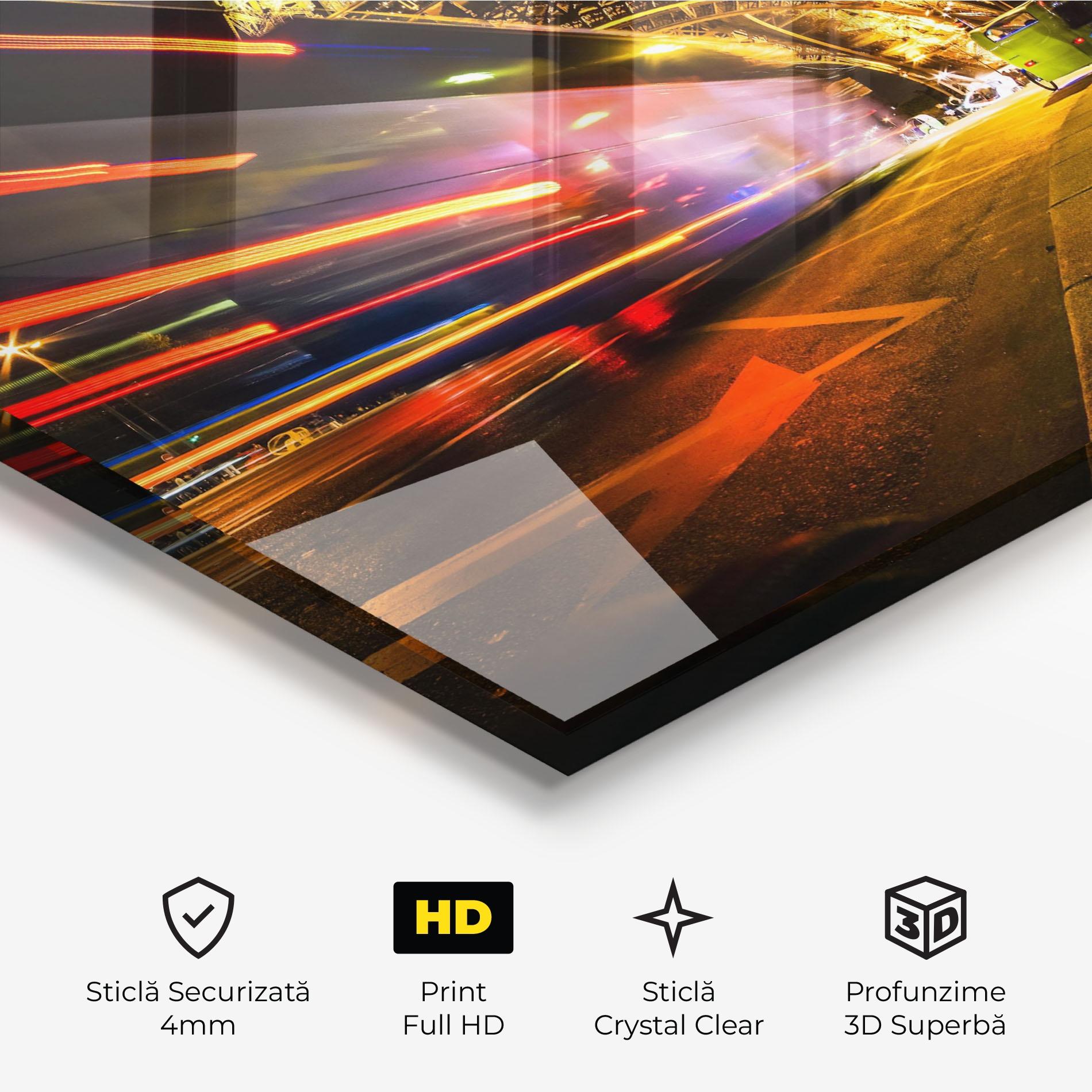 Tablou Sticla Paris Moving Light mockup 3