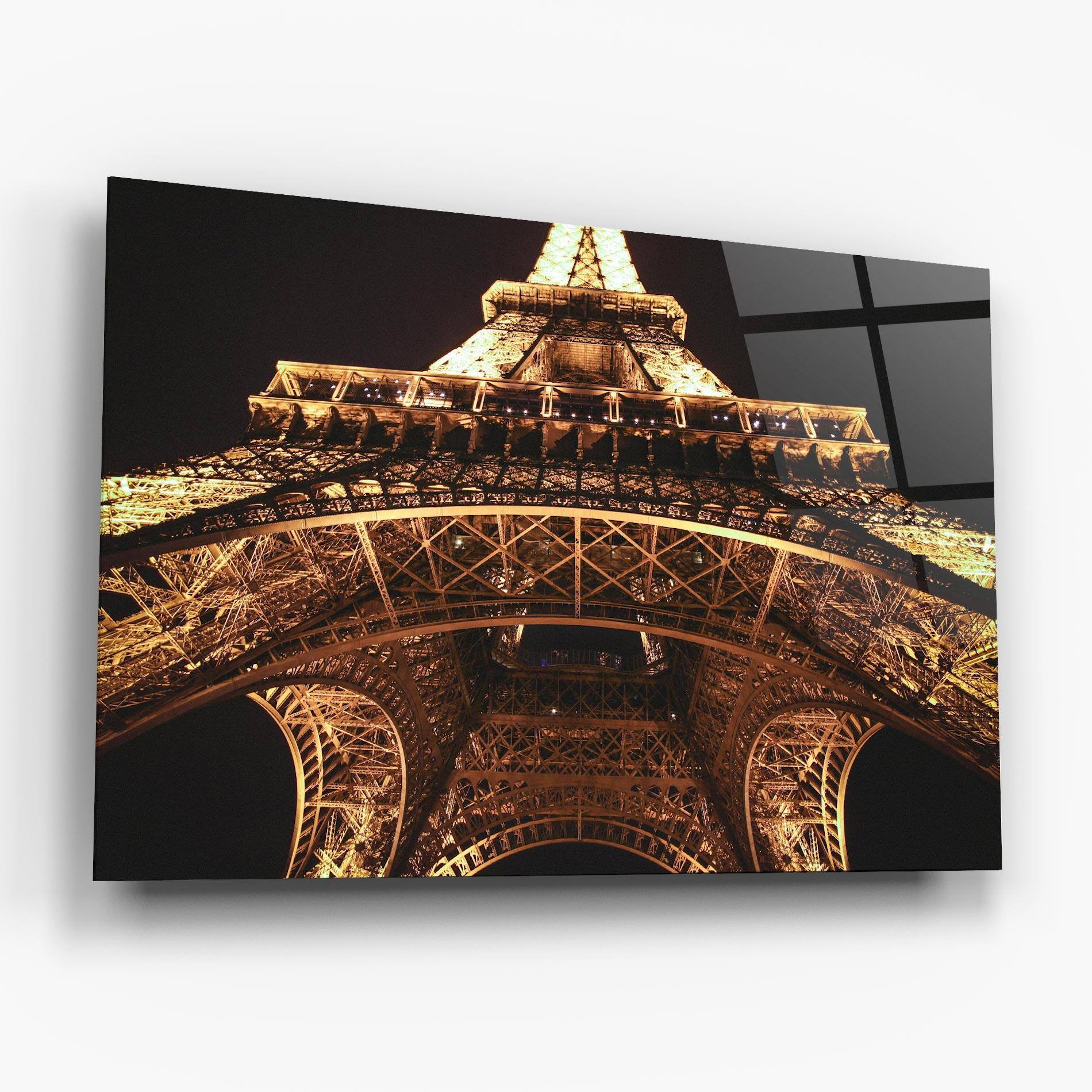 Tablou Sticla Eiffel Tower At Night mockup 6