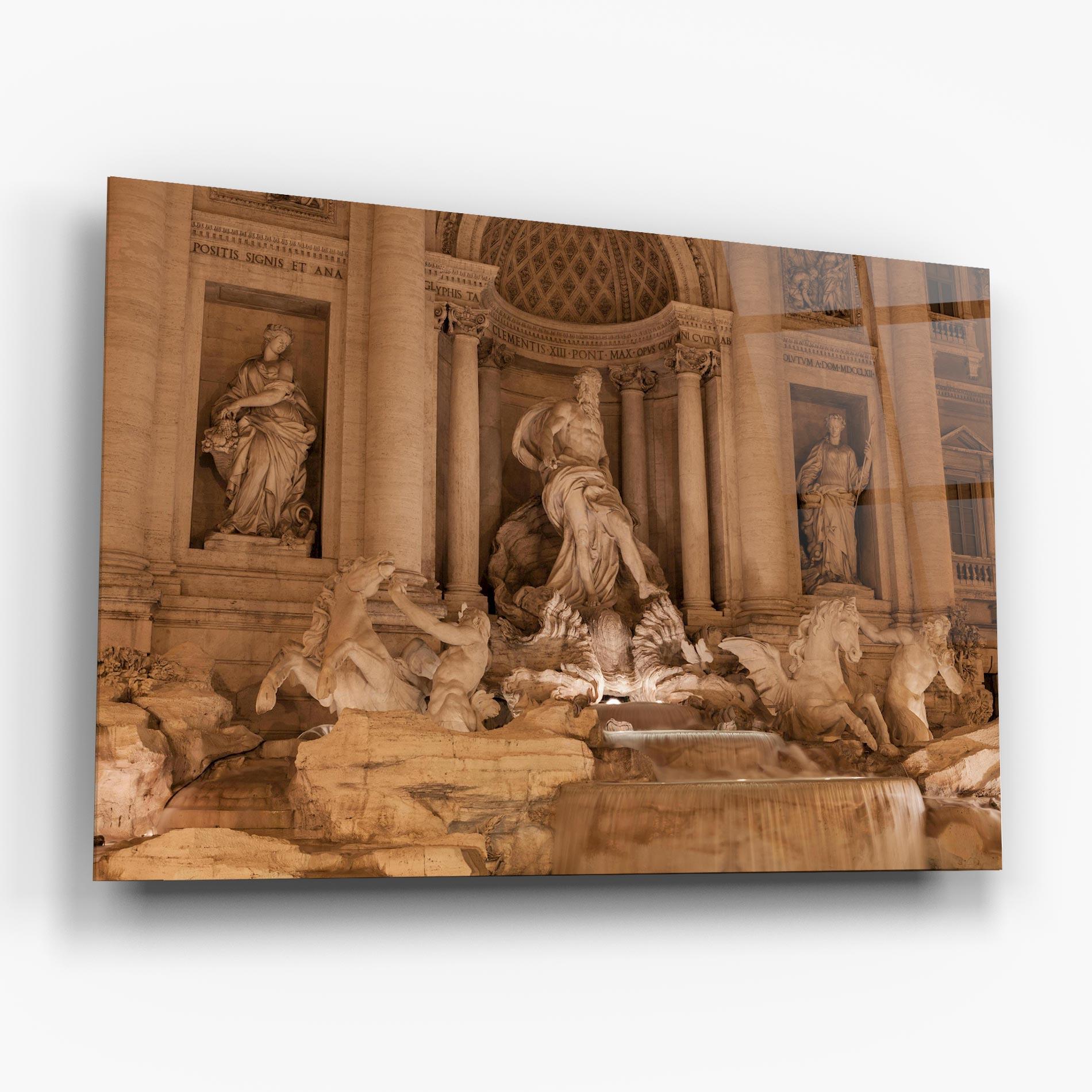 Tablou Sticla Fontana Di Trevi mockup 6