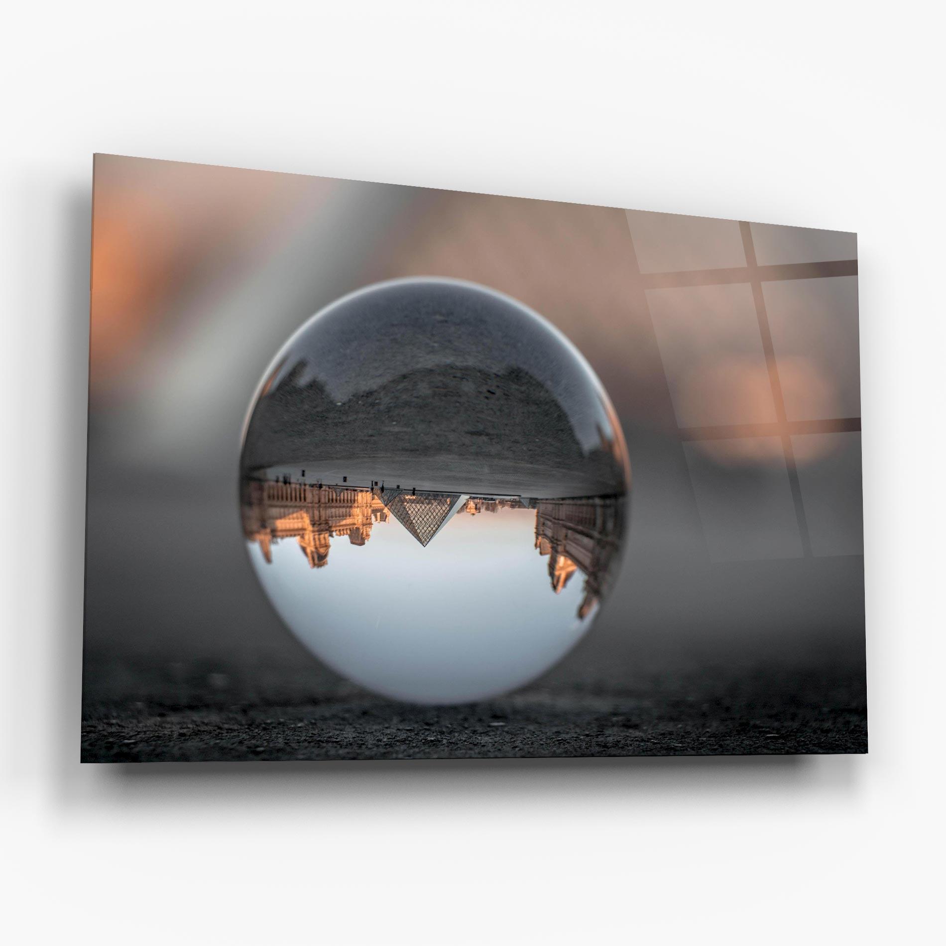 Tablou Sticla Louvre Museum Ball mockup 6