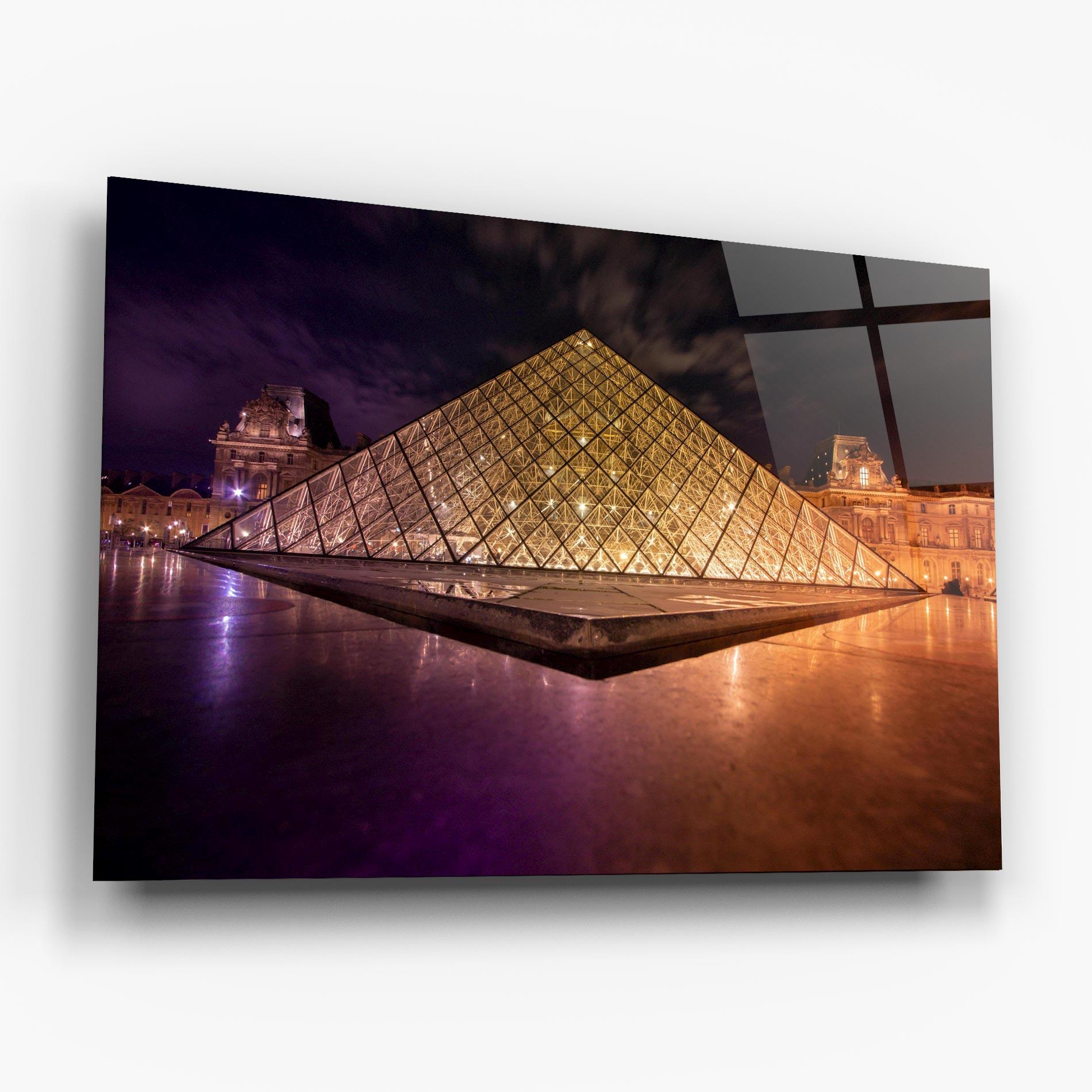 Tablou Sticla Louvre Museum Light mockup 6