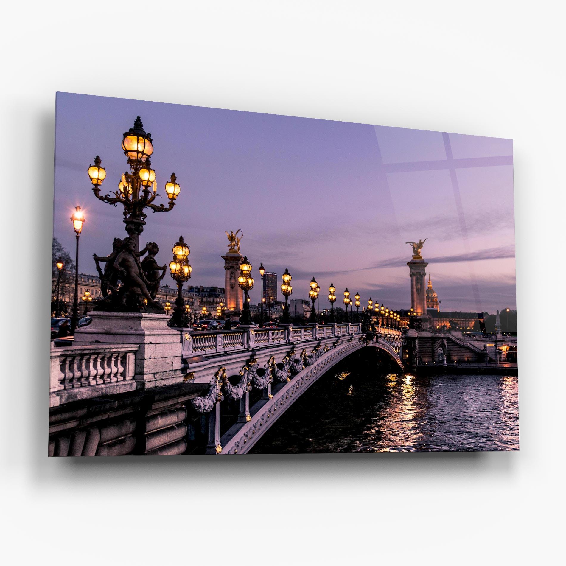 Tablou Sticla Paris Bidge mockup 6