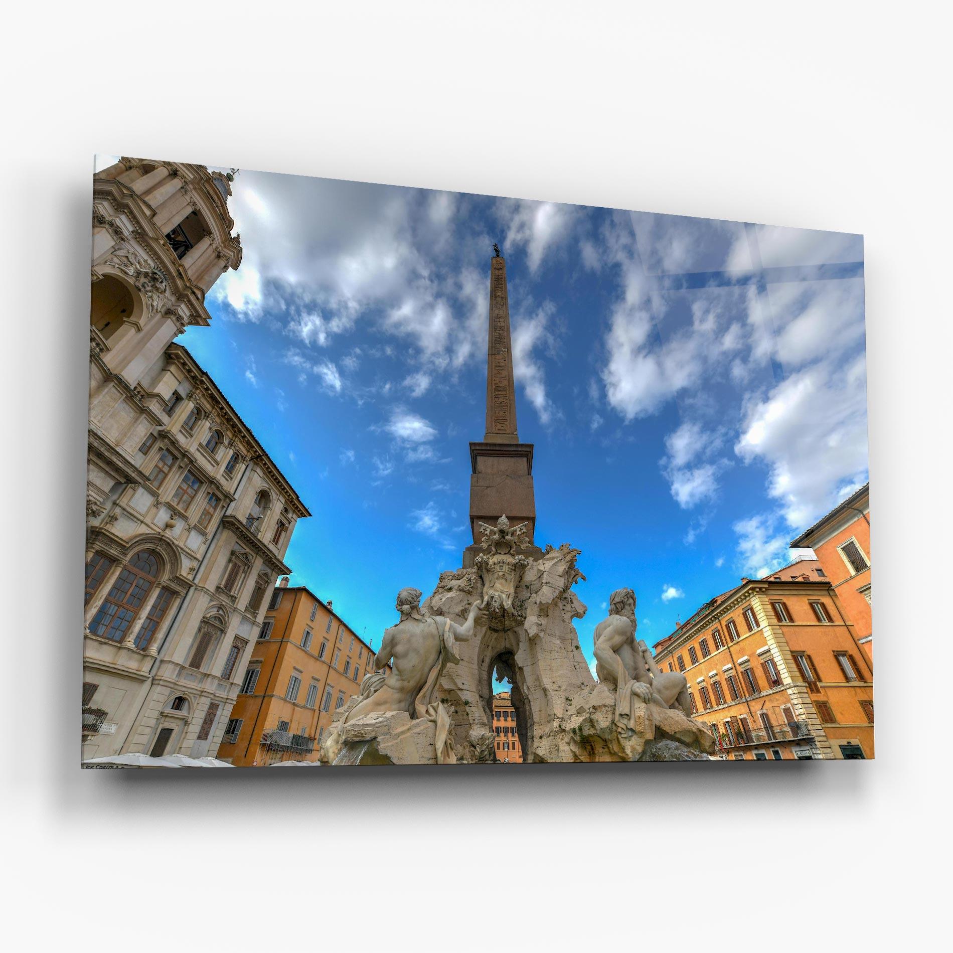 Tablou Sticla Piazza Navona Italy mockup 6