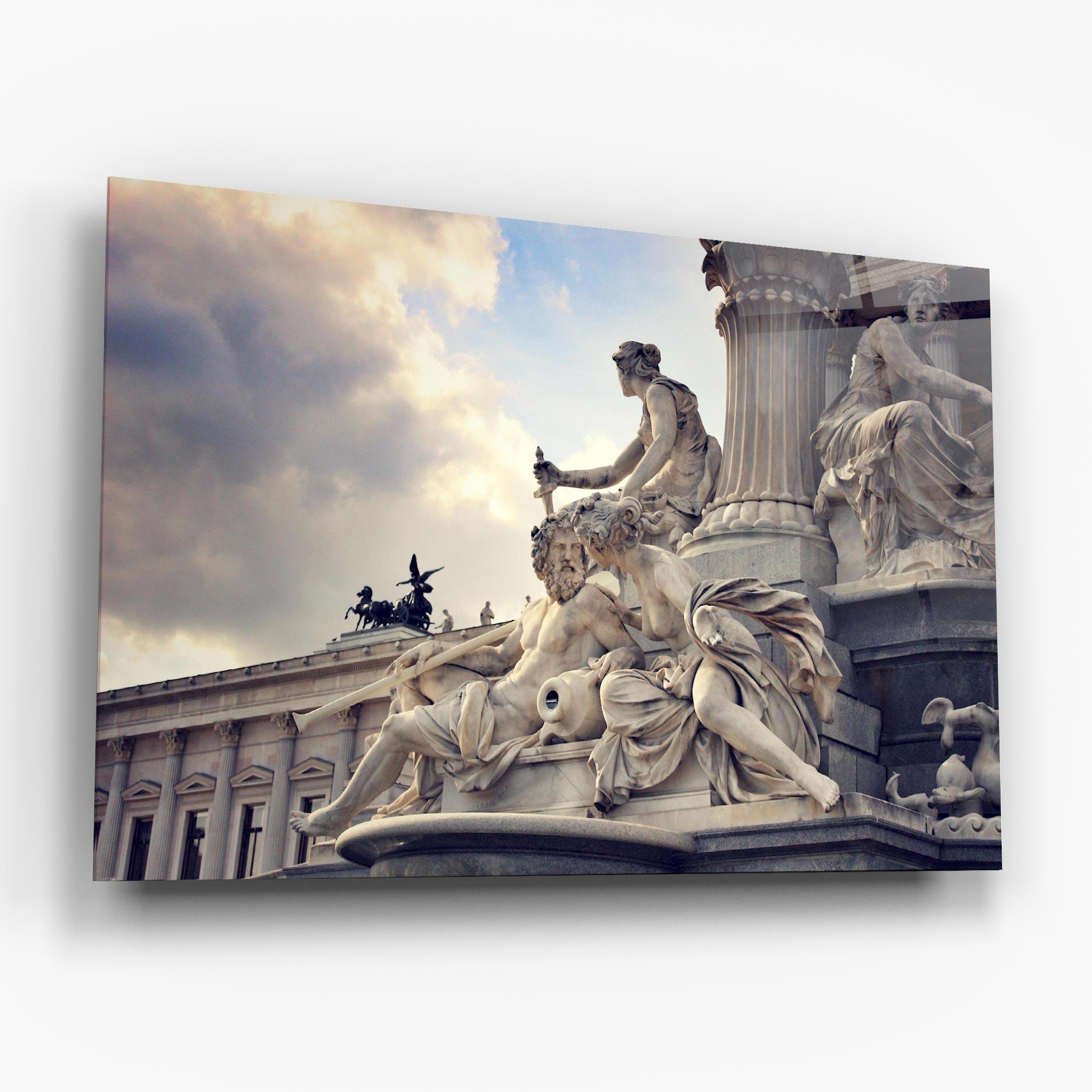 Tablou Sticla Vienna Statue mockup 6
