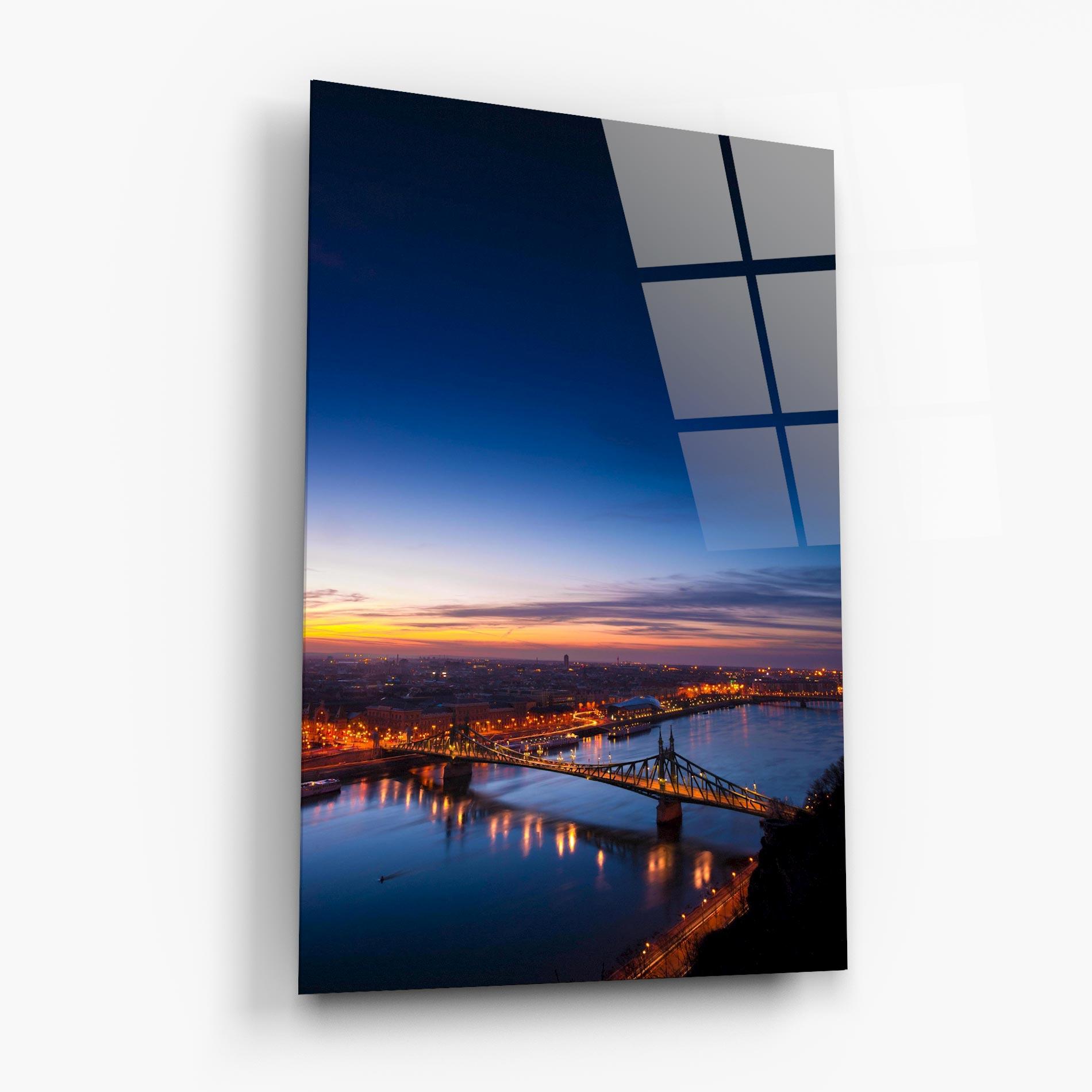 Tablou Sticla Budapest Sunset mockup 6