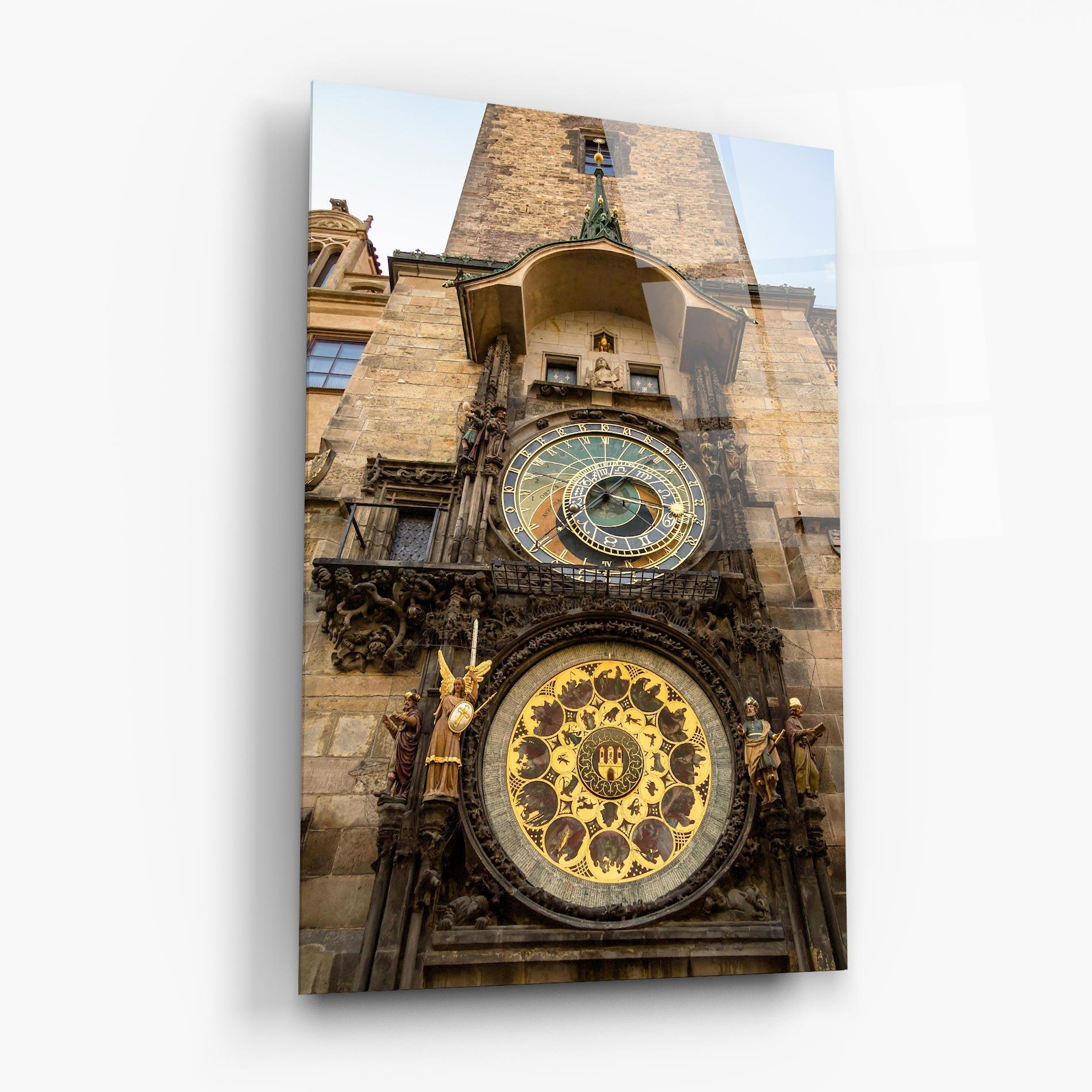 Tablou Sticla Prague Clock mockup 6