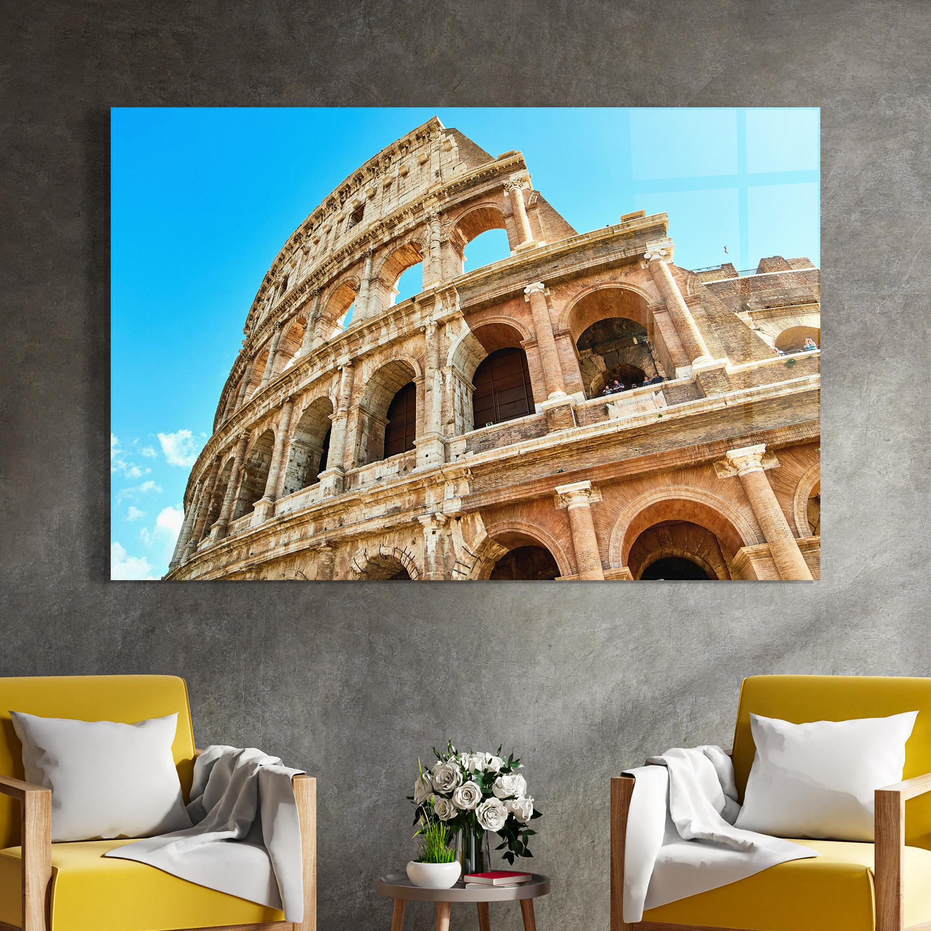 Tablou Sticla Close Colosseum mockup 4