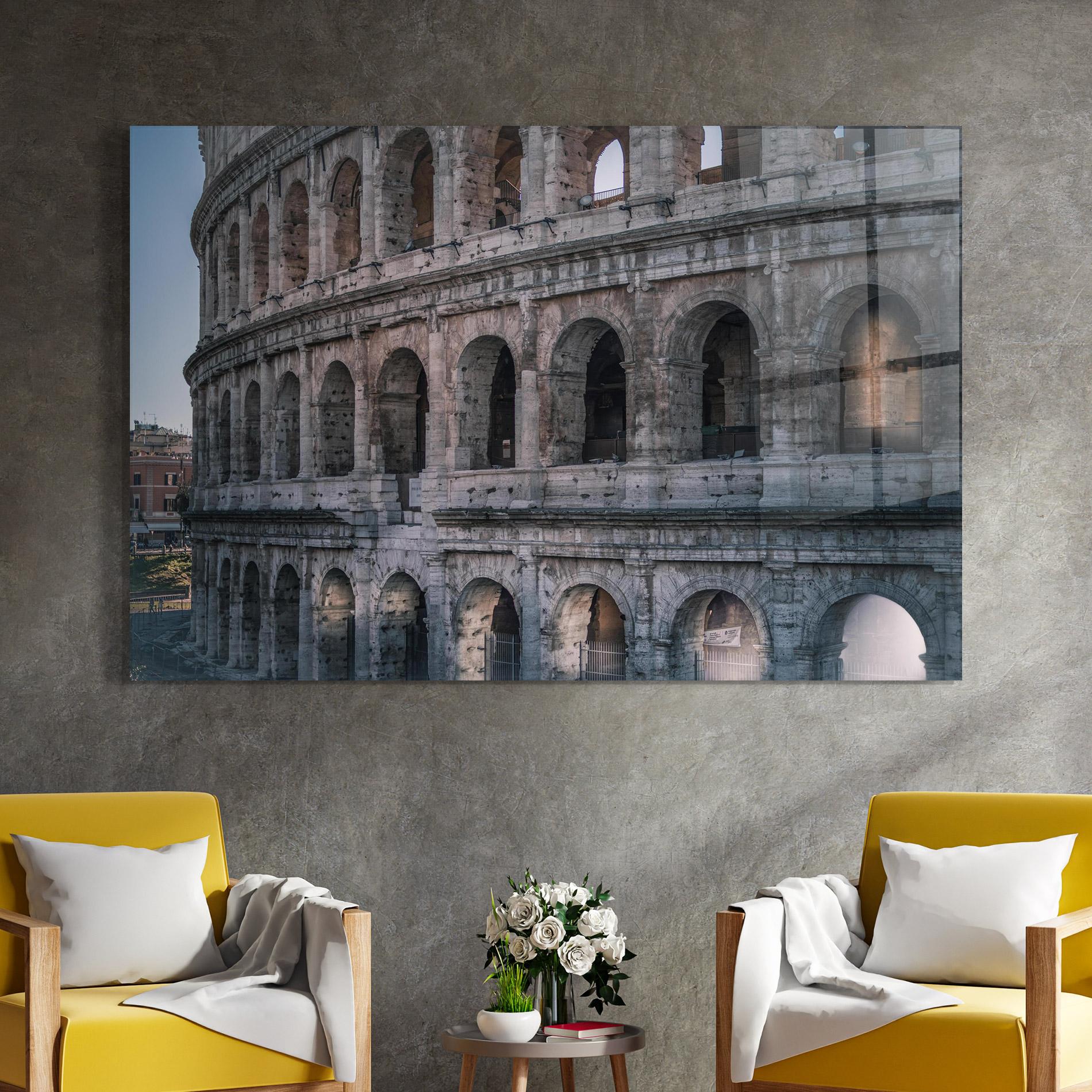 Tablou Sticla Colosseum Roma mockup 4