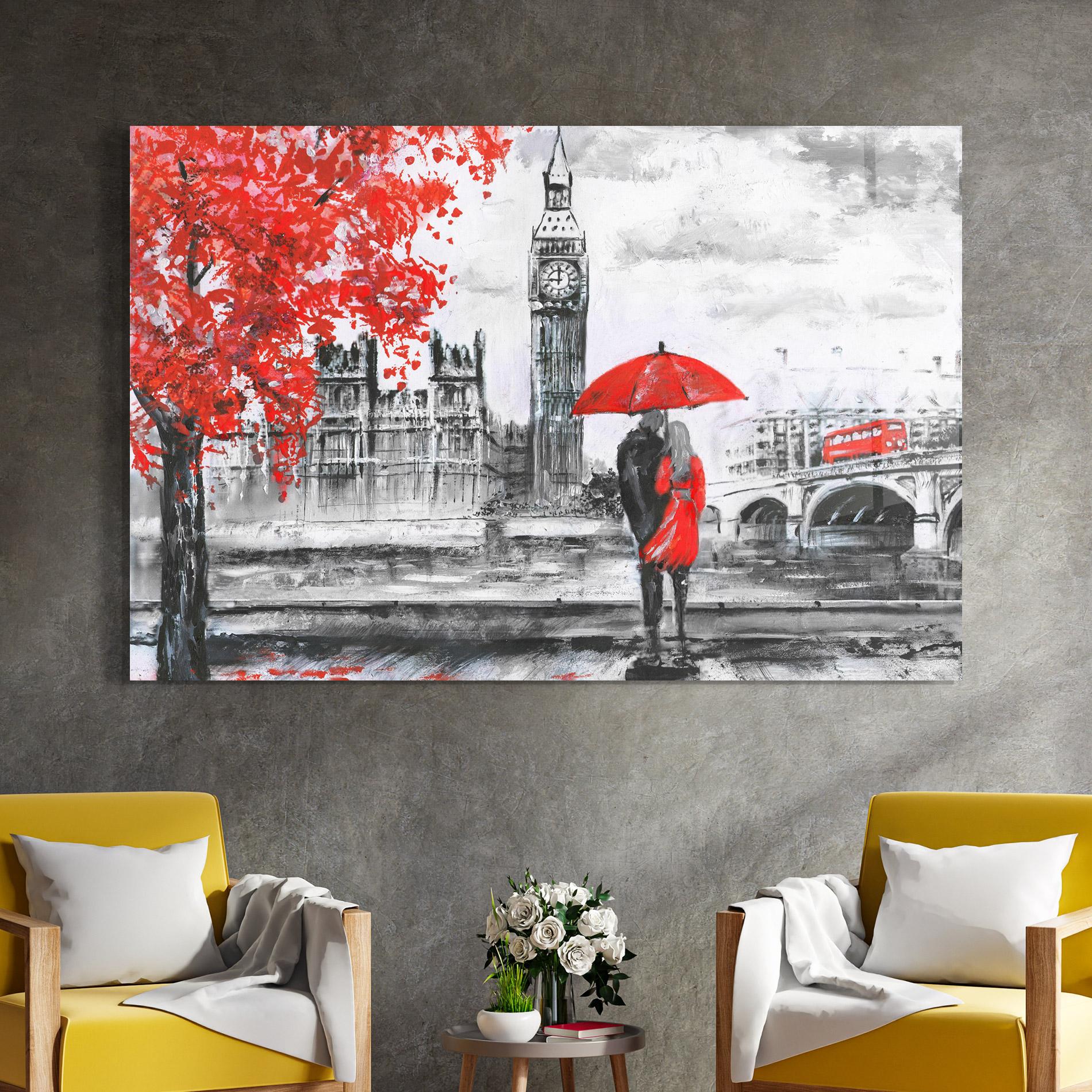 Tablou Sticla London Love mockup 4