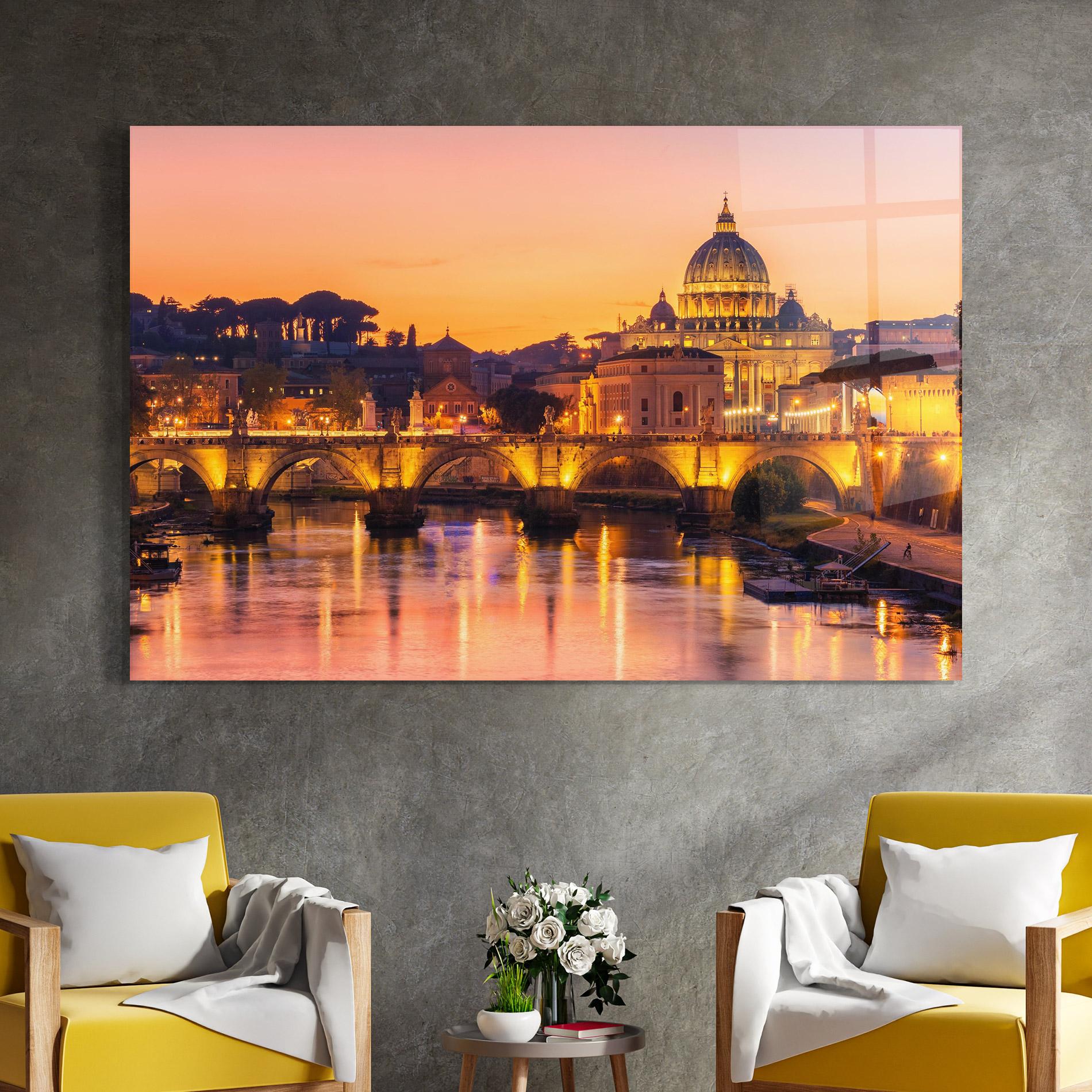 Tablou Sticla St Peter Basilica mockup 4