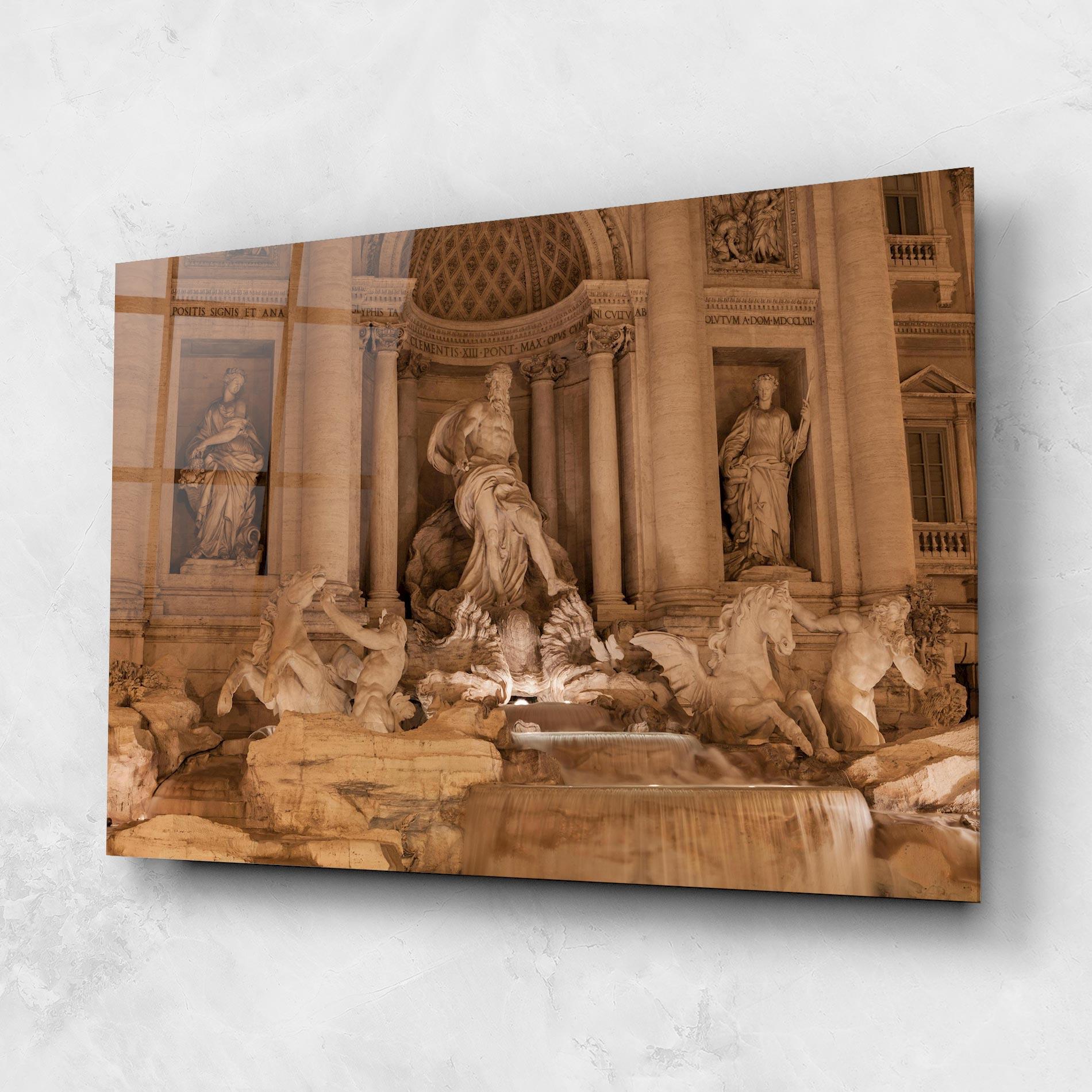 Tablou Sticla Fontana Di Trevi mockup 1