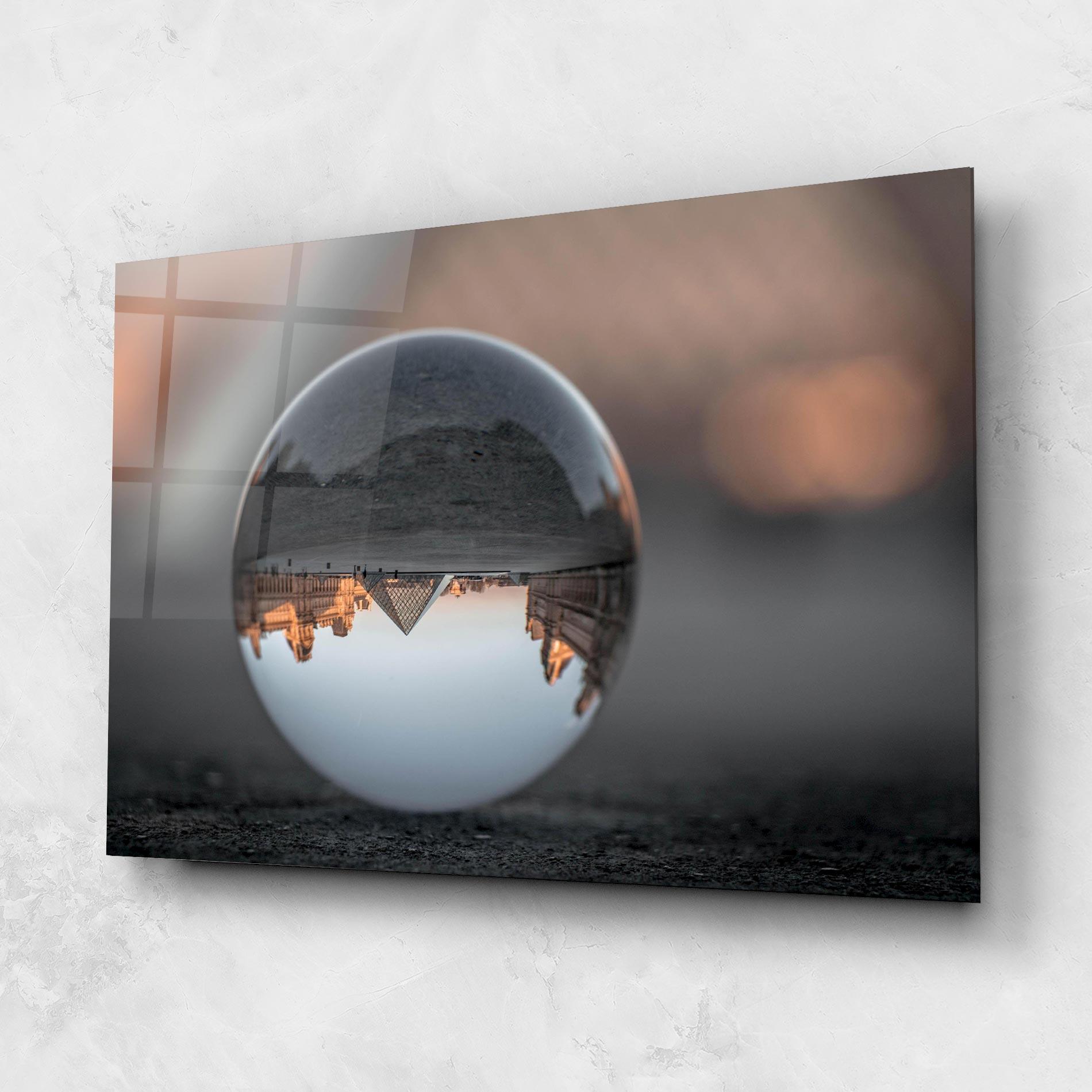 Tablou Sticla Louvre Museum Ball mockup 1