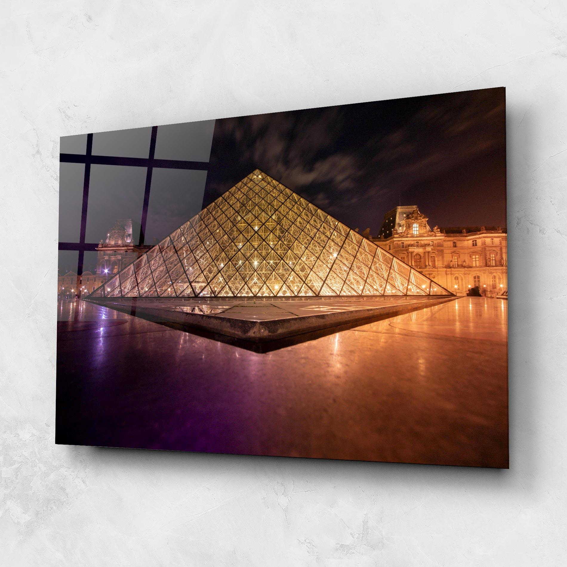 Tablou Sticla Louvre Museum Light mockup 1