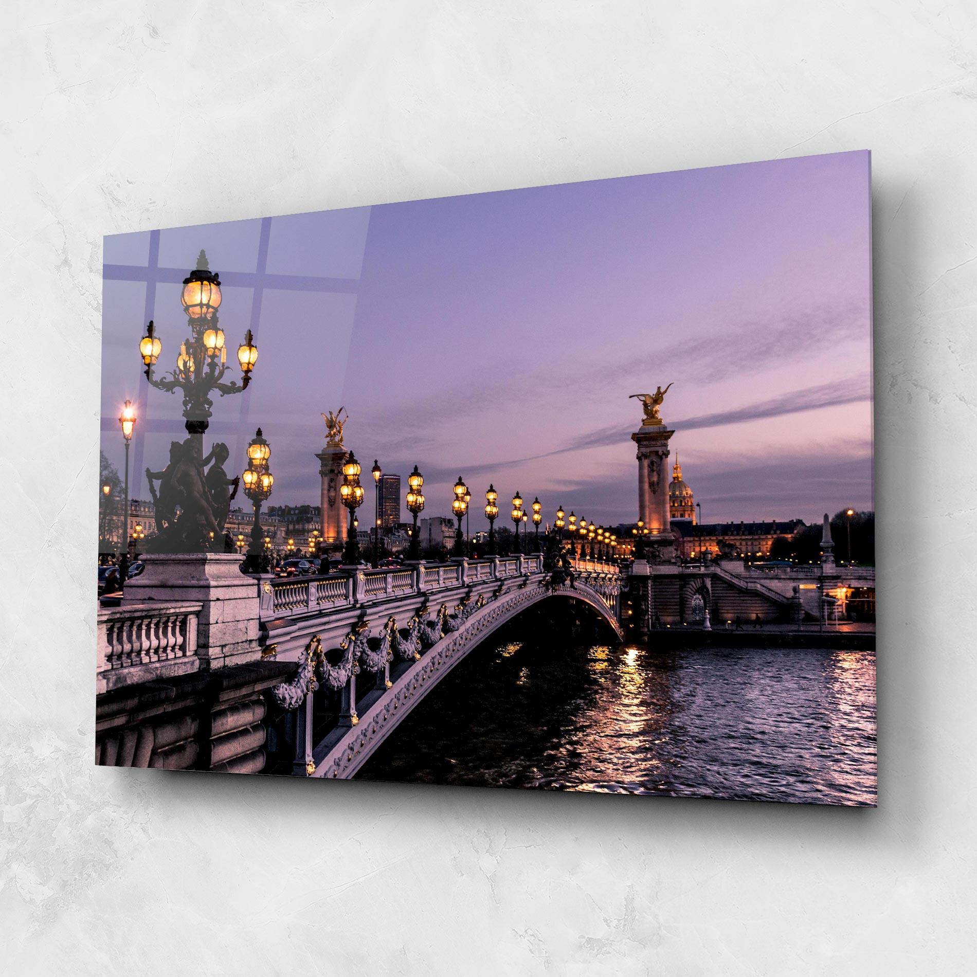 Tablou Sticla Paris Bidge mockup 1