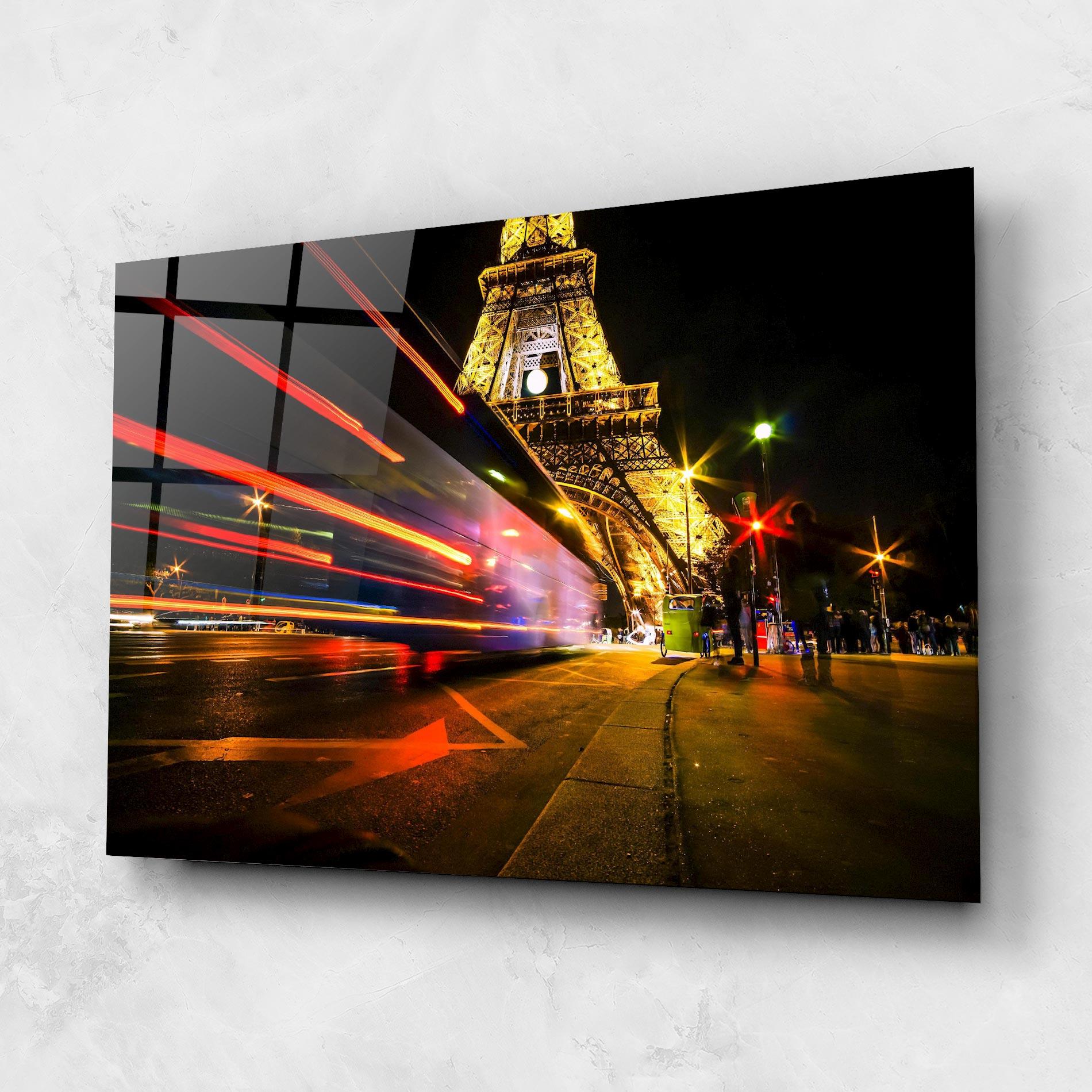 Tablou Sticla Paris Moving Light mockup 1