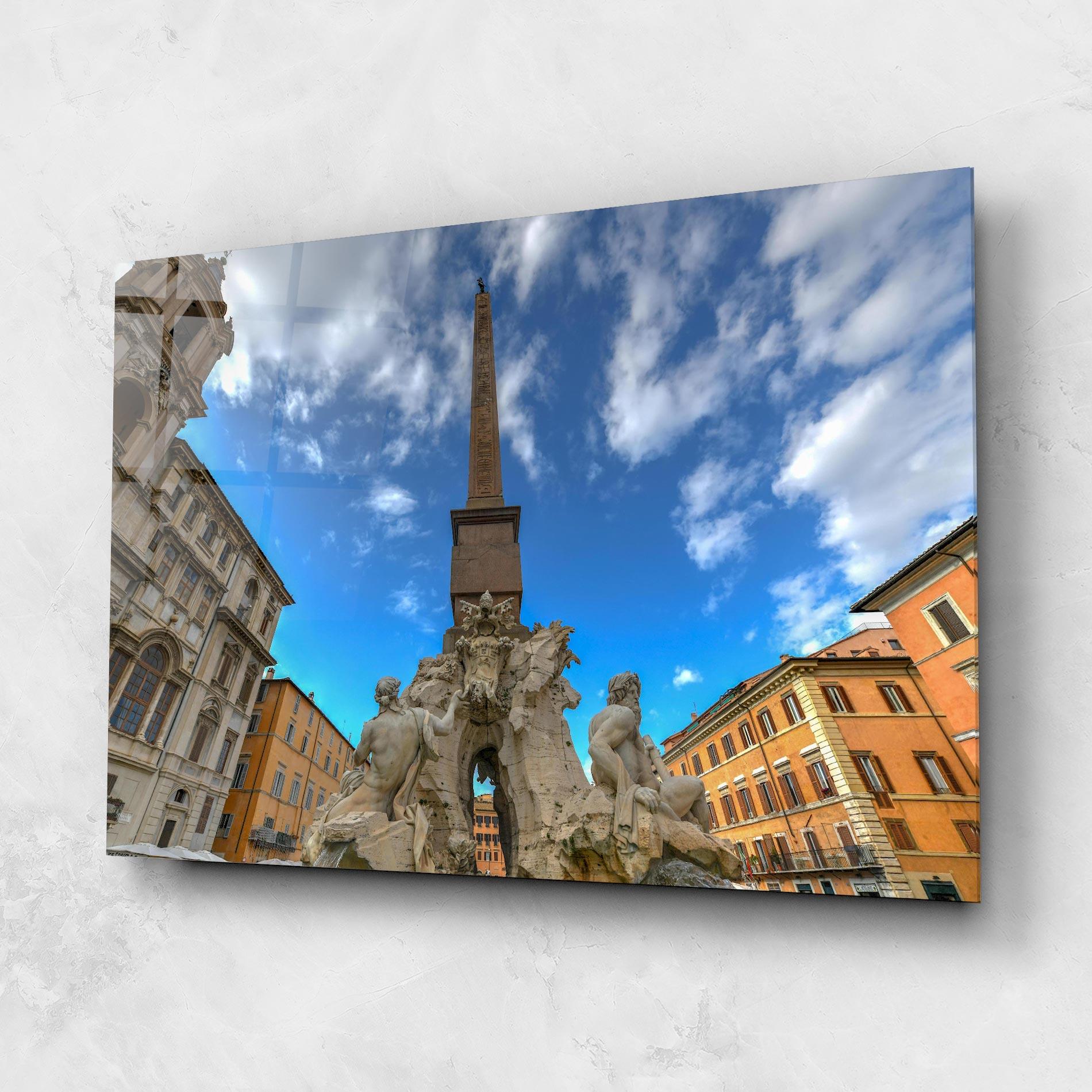 Tablou Sticla Piazza Navona Italy mockup 1