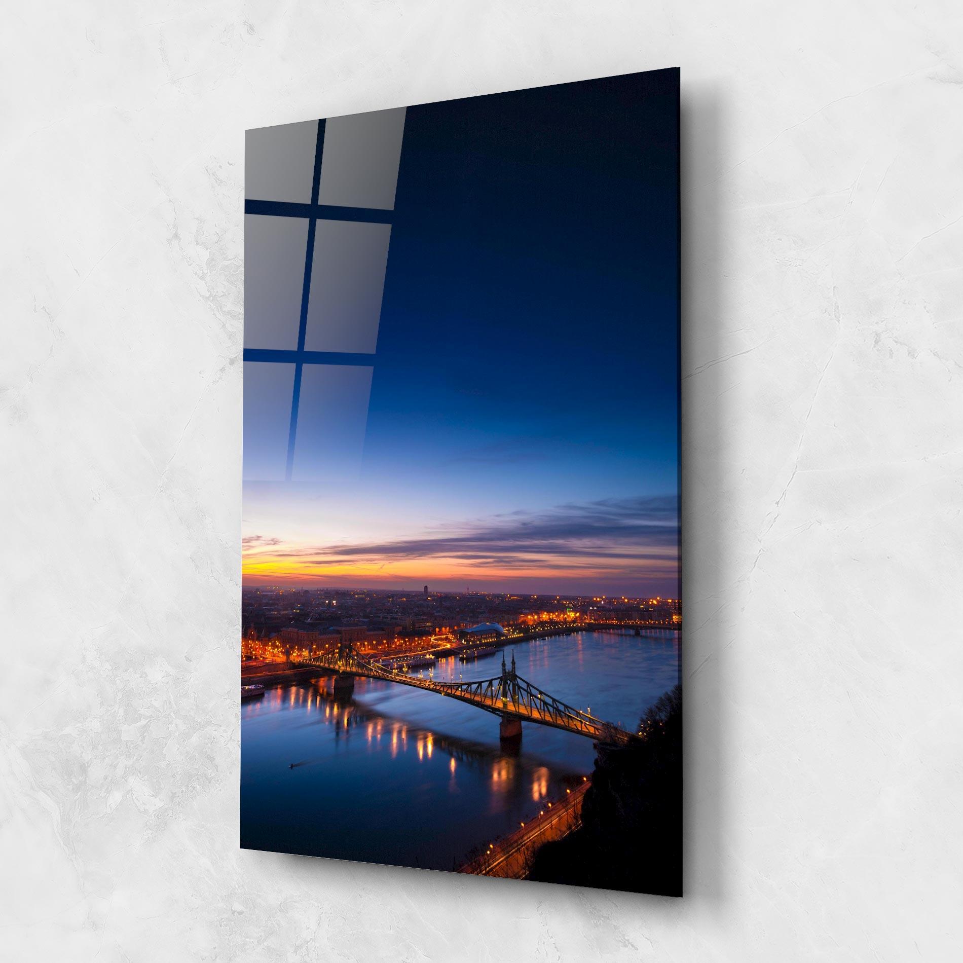 Tablou Sticla Budapest Sunset mockup 1
