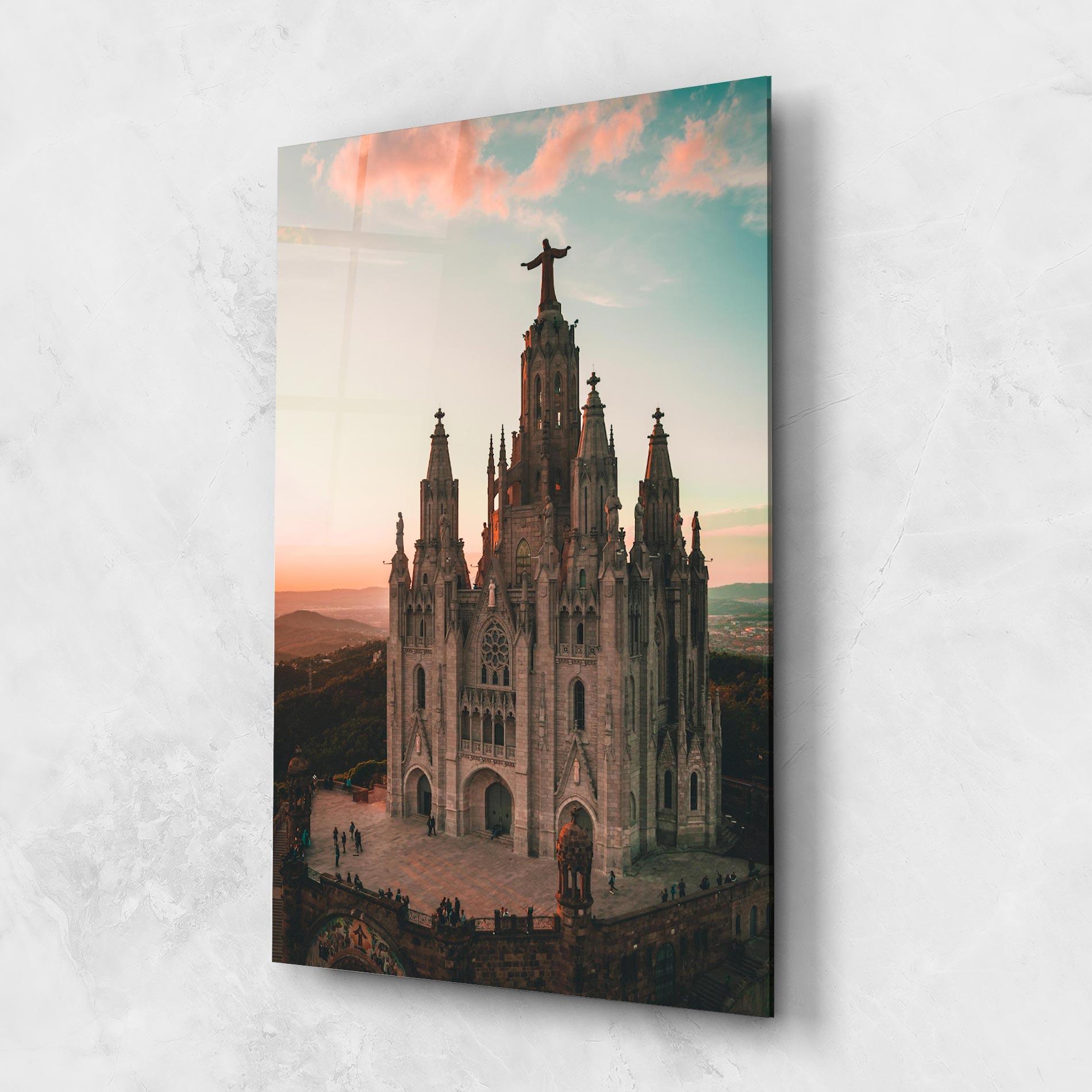 Tablou Sticla Tibidabo Barcelona mockup 1