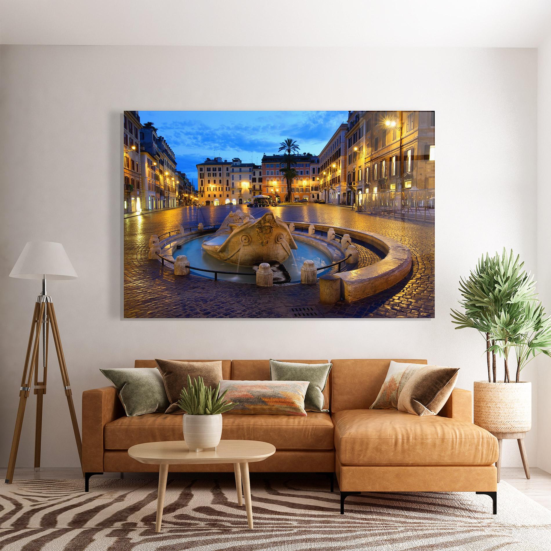 Tablou Sticla Barcaccia Rome mockup 7