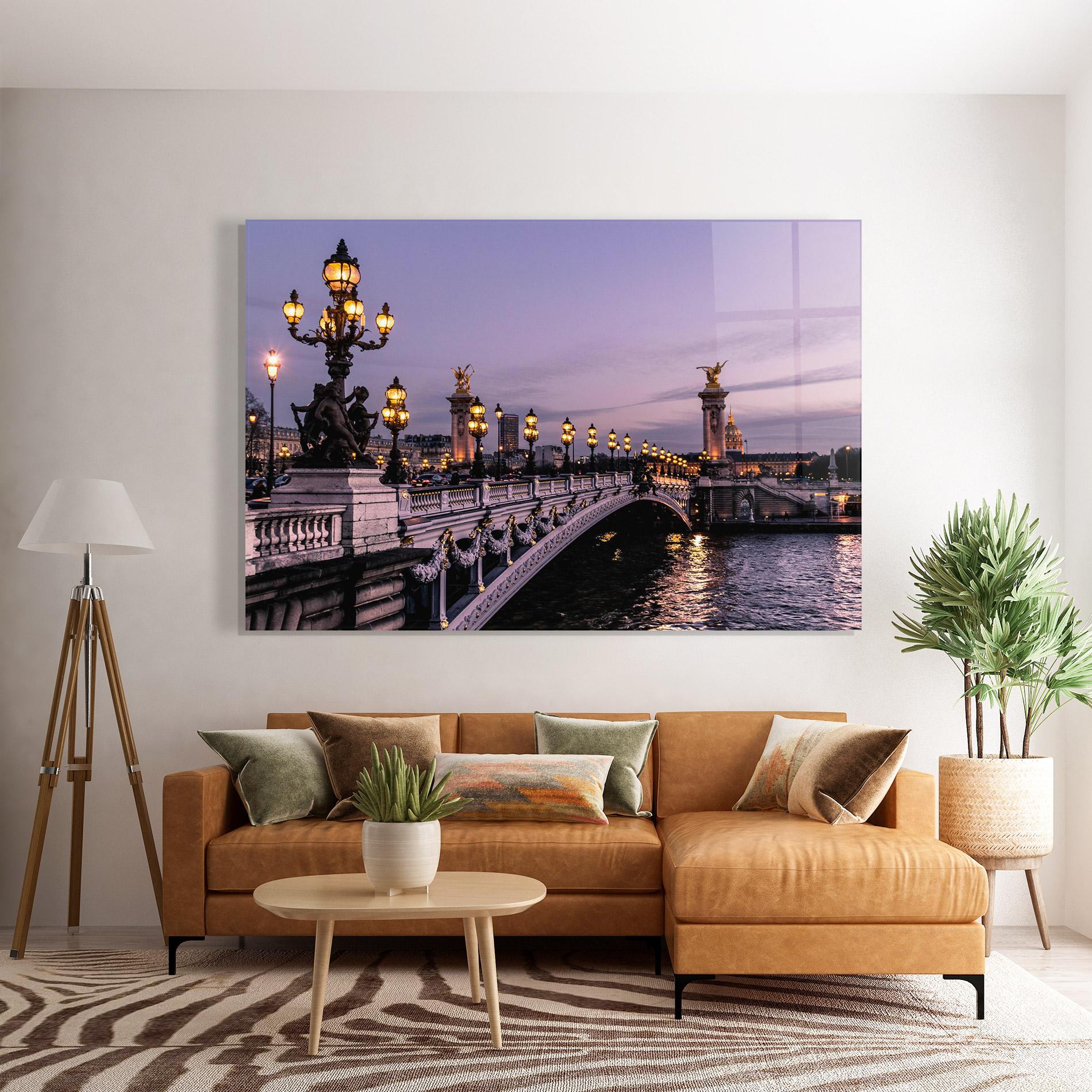 Tablou Sticla Paris Bidge mockup 7