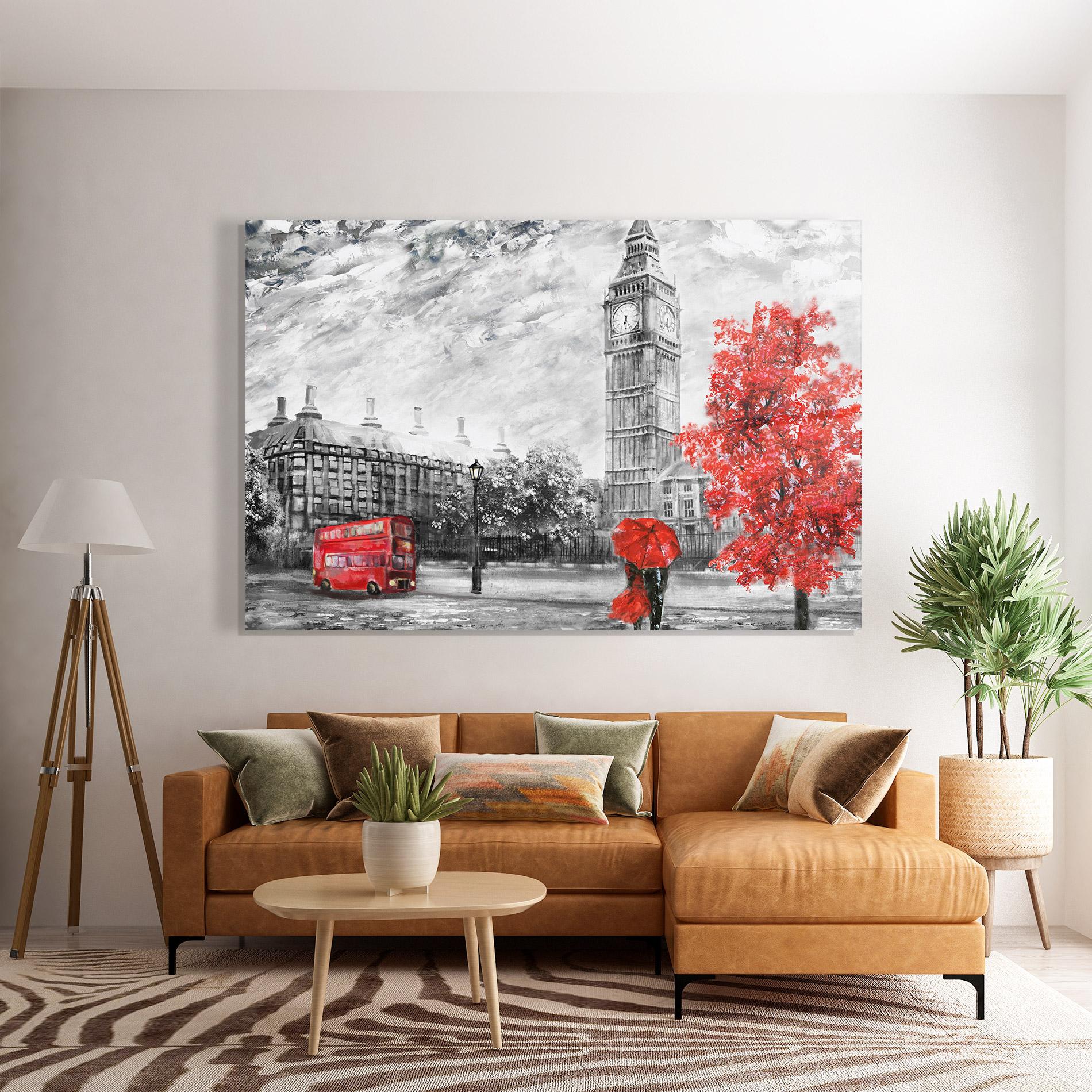 Tablou Sticla Rainy London mockup 7