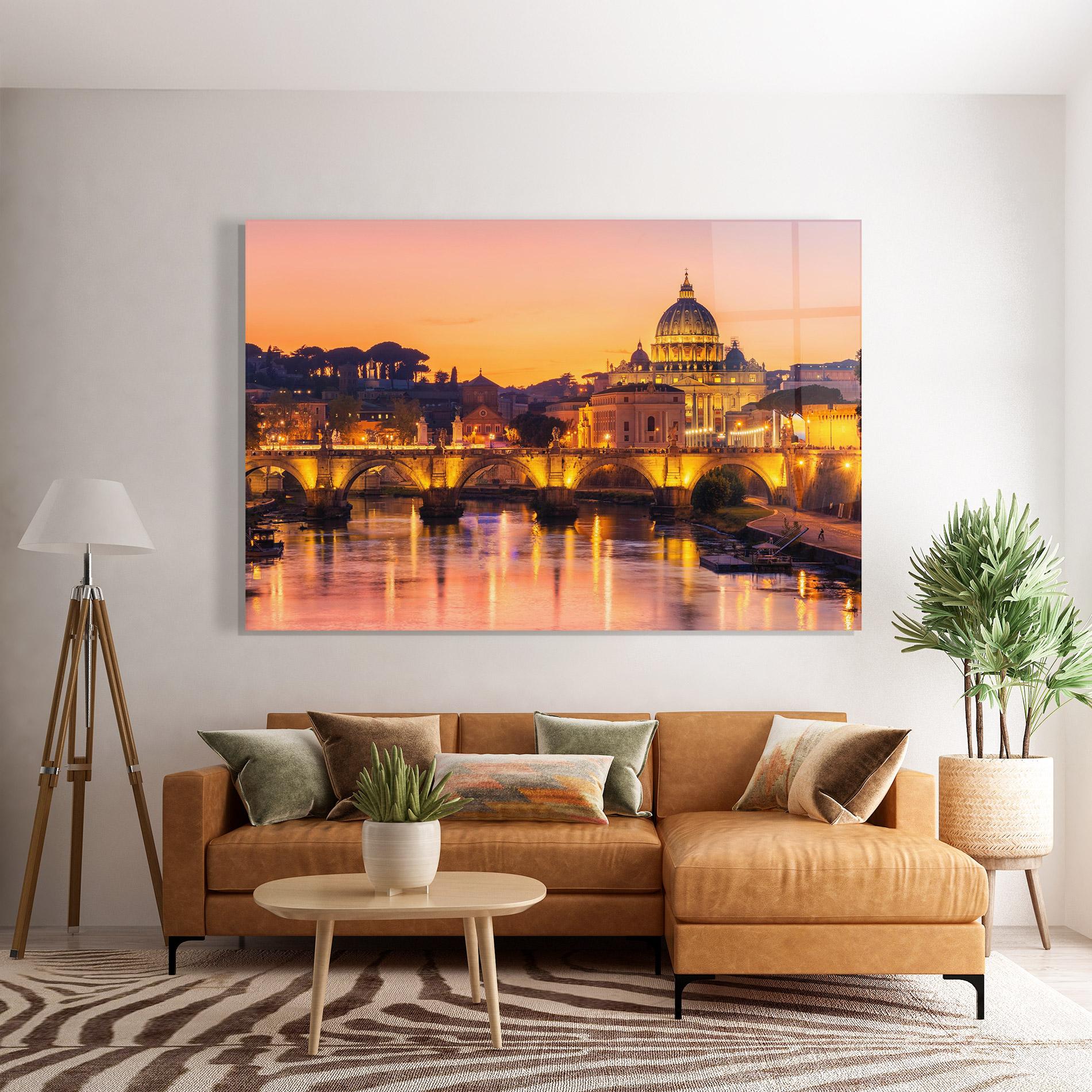 Tablou Sticla St Peter Basilica mockup 7