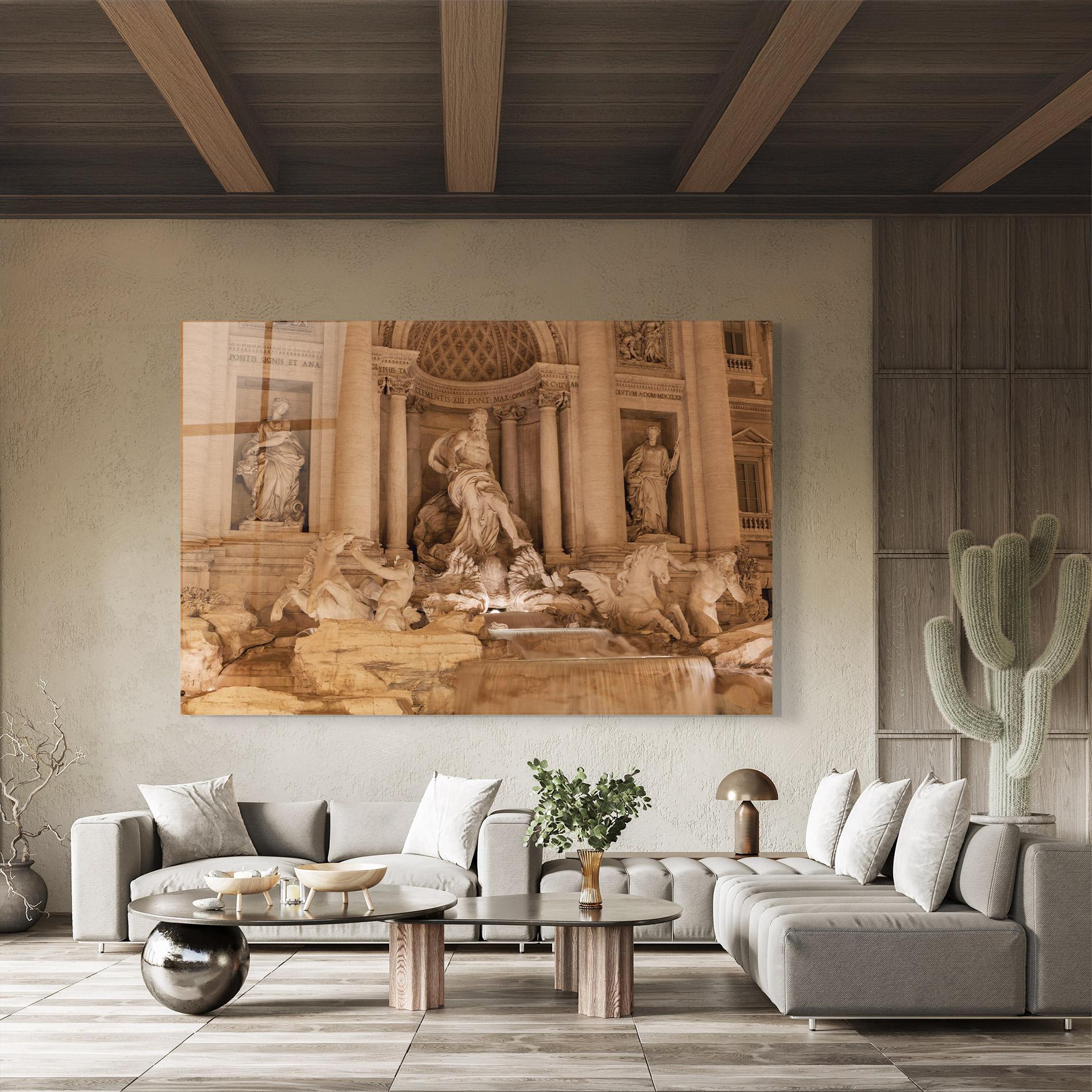 Tablou Sticla Fontana Di Trevi mockup 8