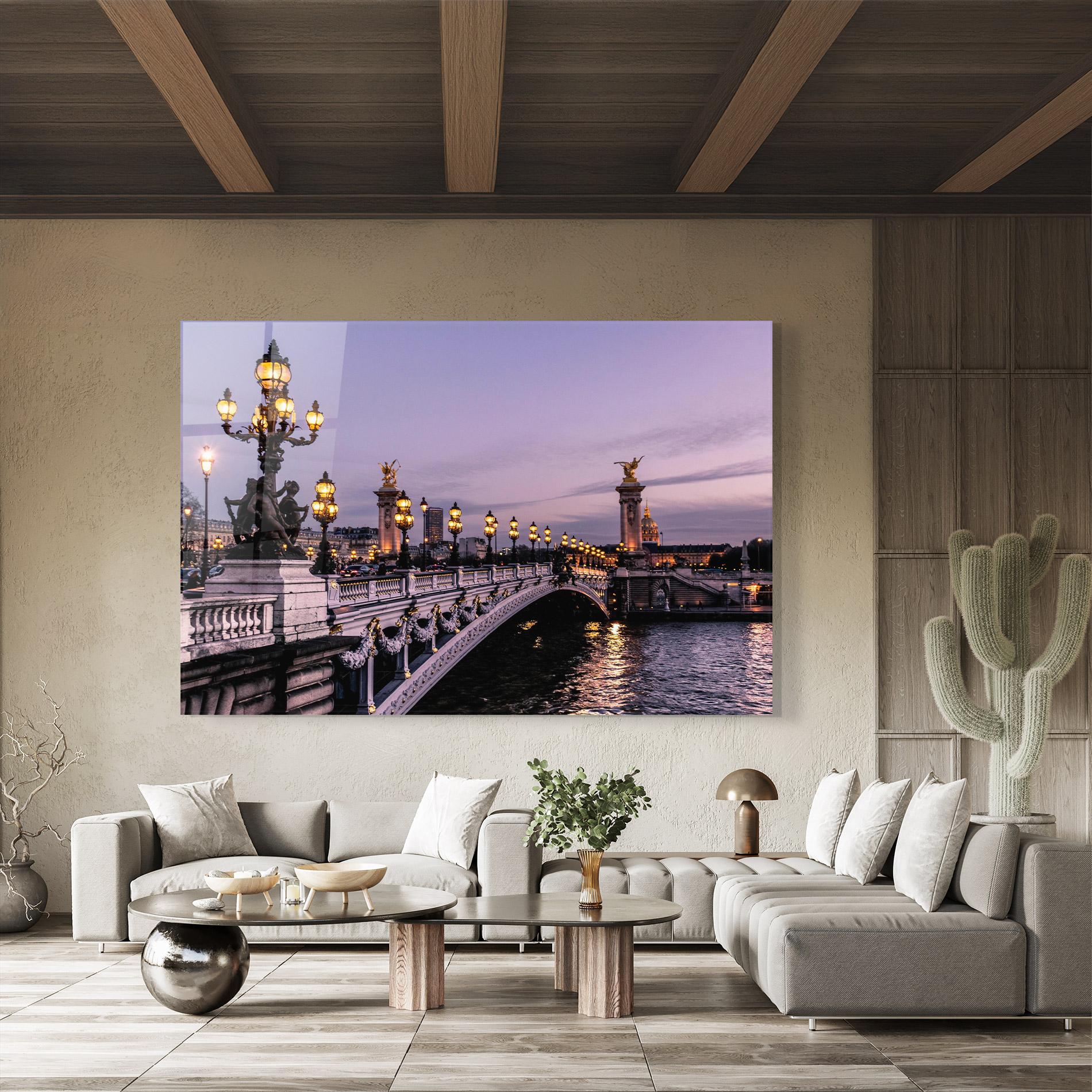 Tablou Sticla Paris Bidge mockup 8