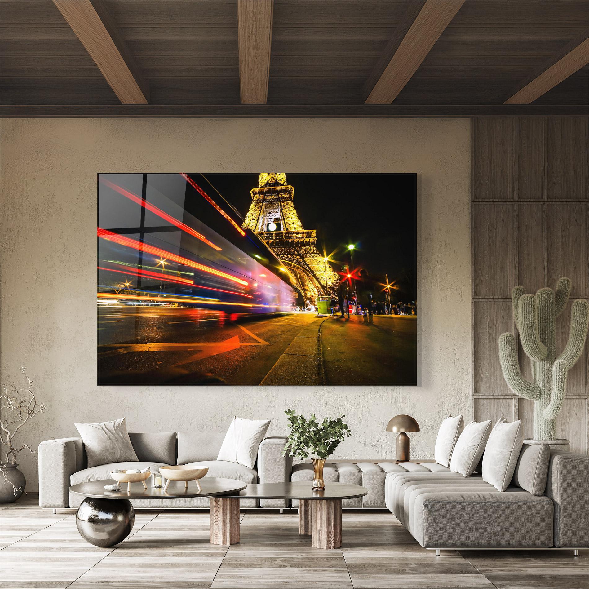 Tablou Sticla Paris Moving Light mockup 8