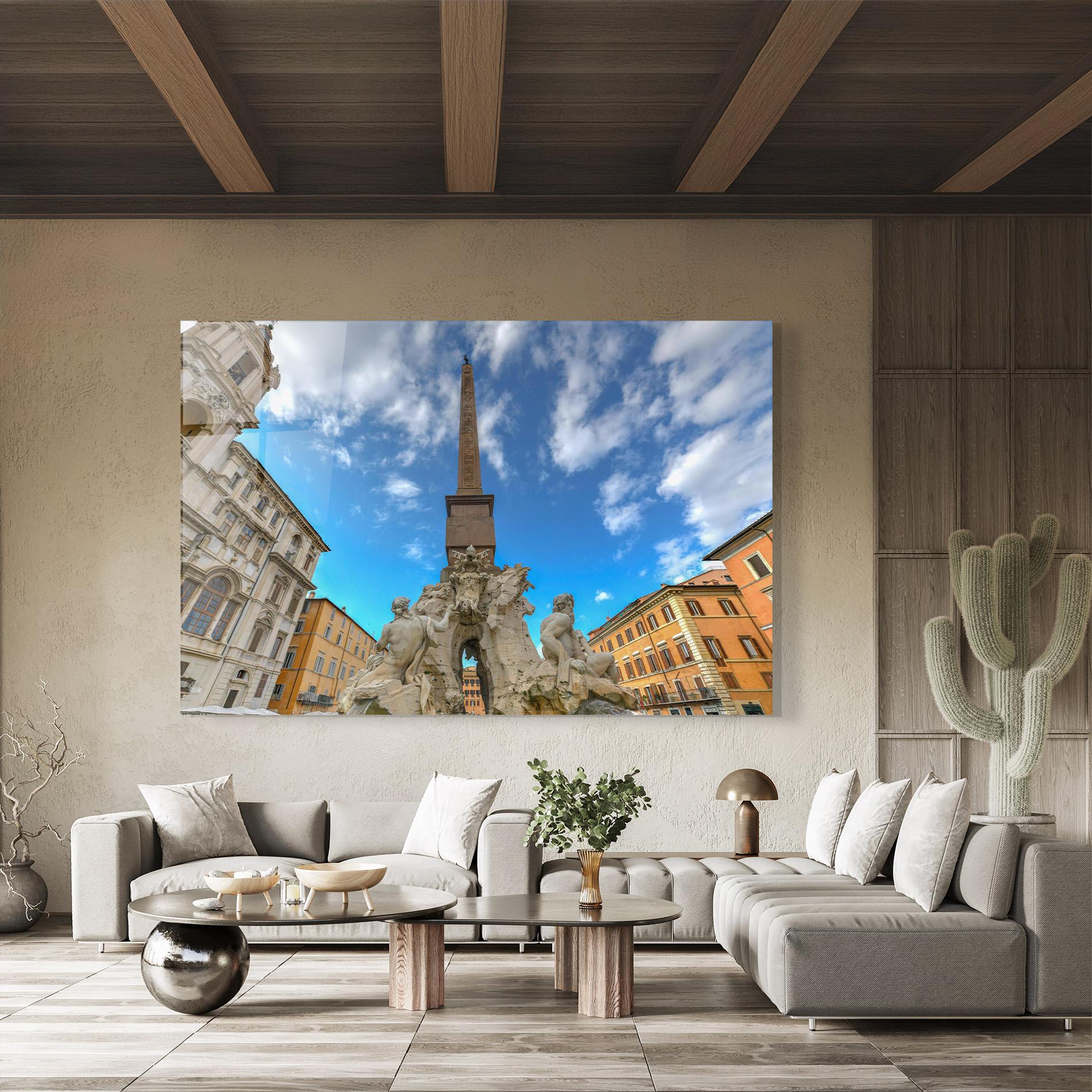 Tablou Sticla Piazza Navona Italy mockup 8