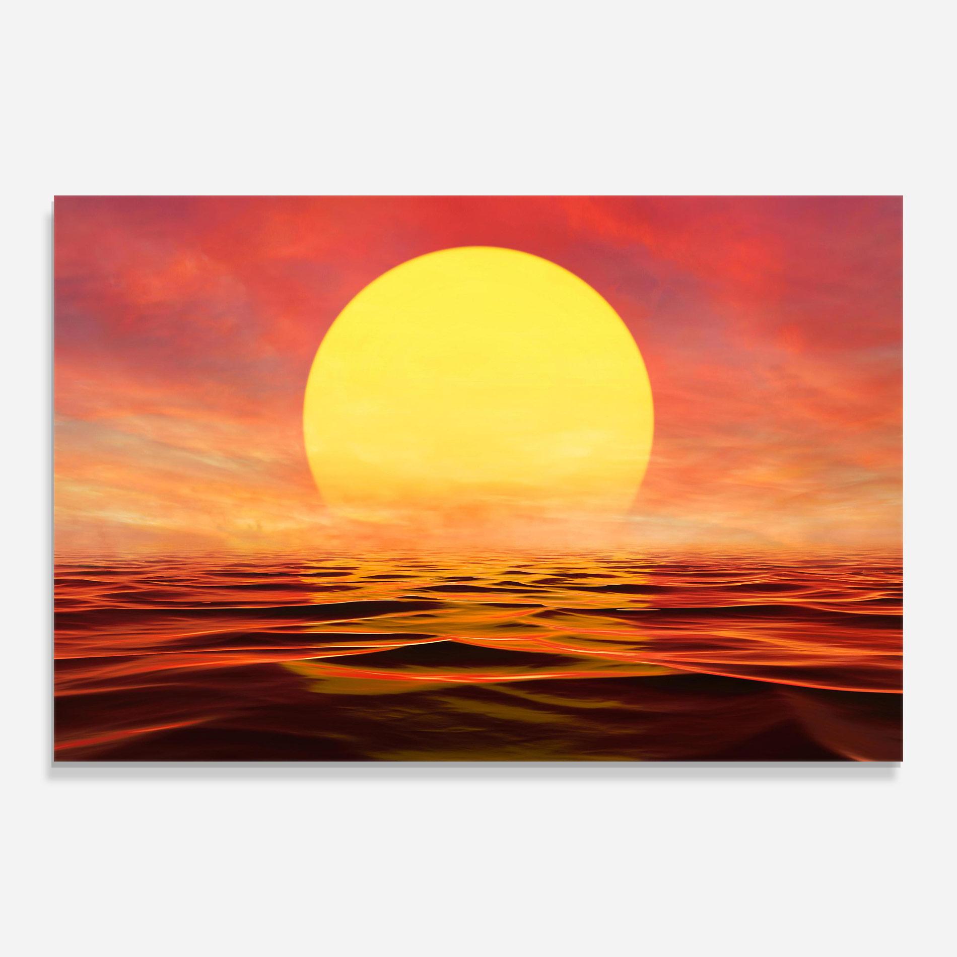 Tablou Sticla Clouds Reflection Sky mockup 0