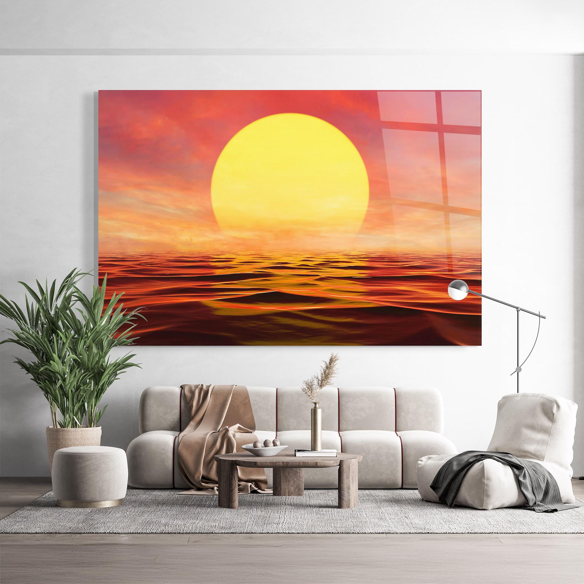 Tablou Sticla Clouds Reflection Sky mockup 9