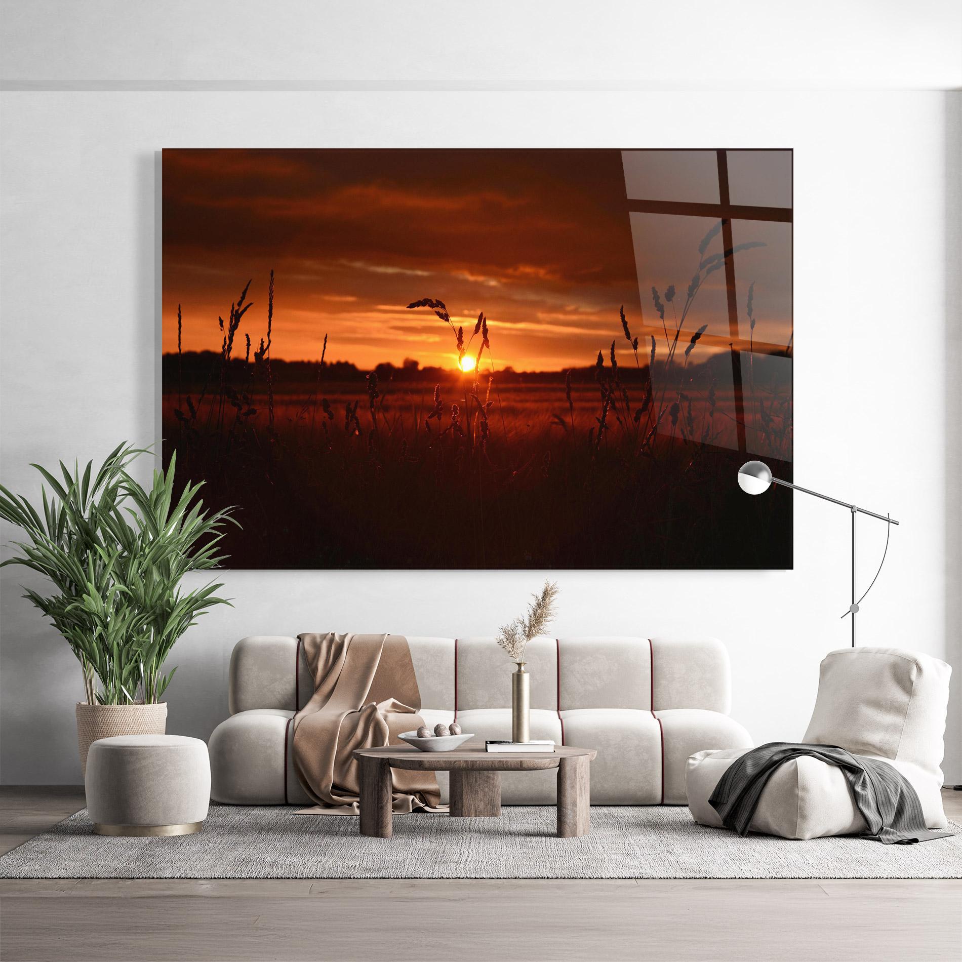 Tablou Sticla Field Shilouette mockup 9