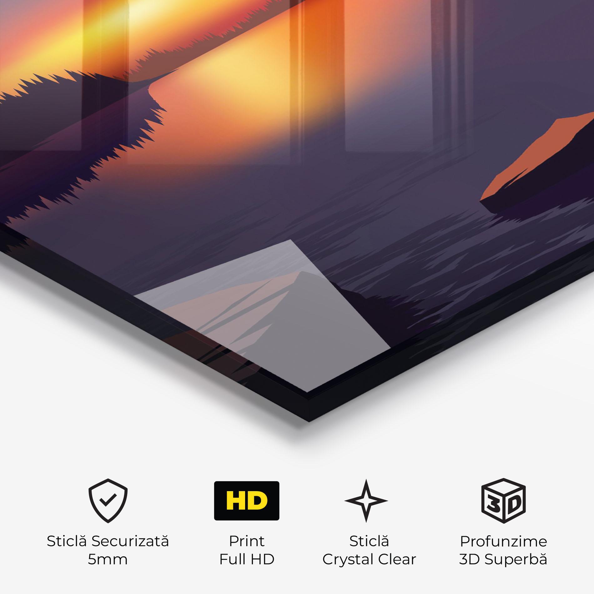 Tablou Sticla Calm Sunset mockup 3