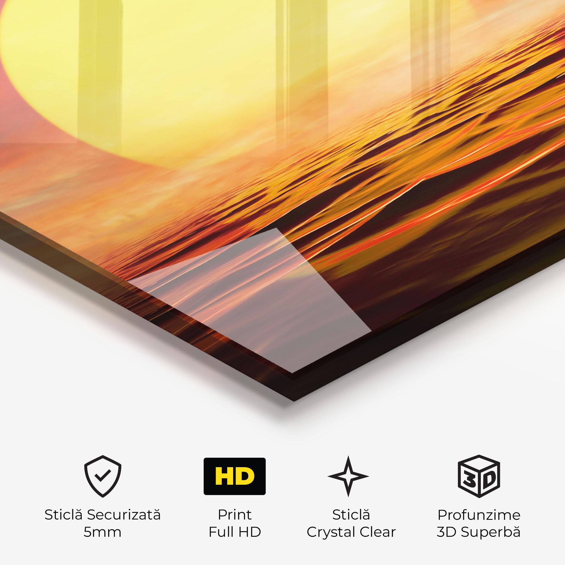 Tablou Sticla Clouds Reflection Sky mockup 3