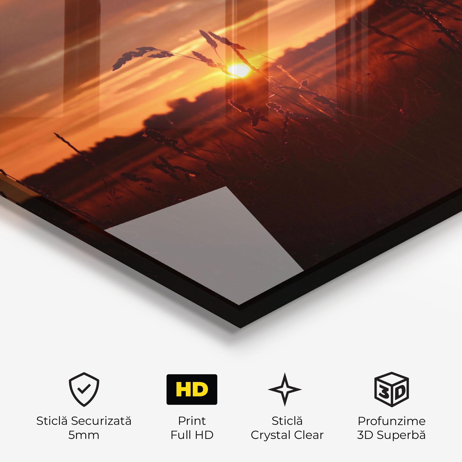Tablou Sticla Field Shilouette mockup 3