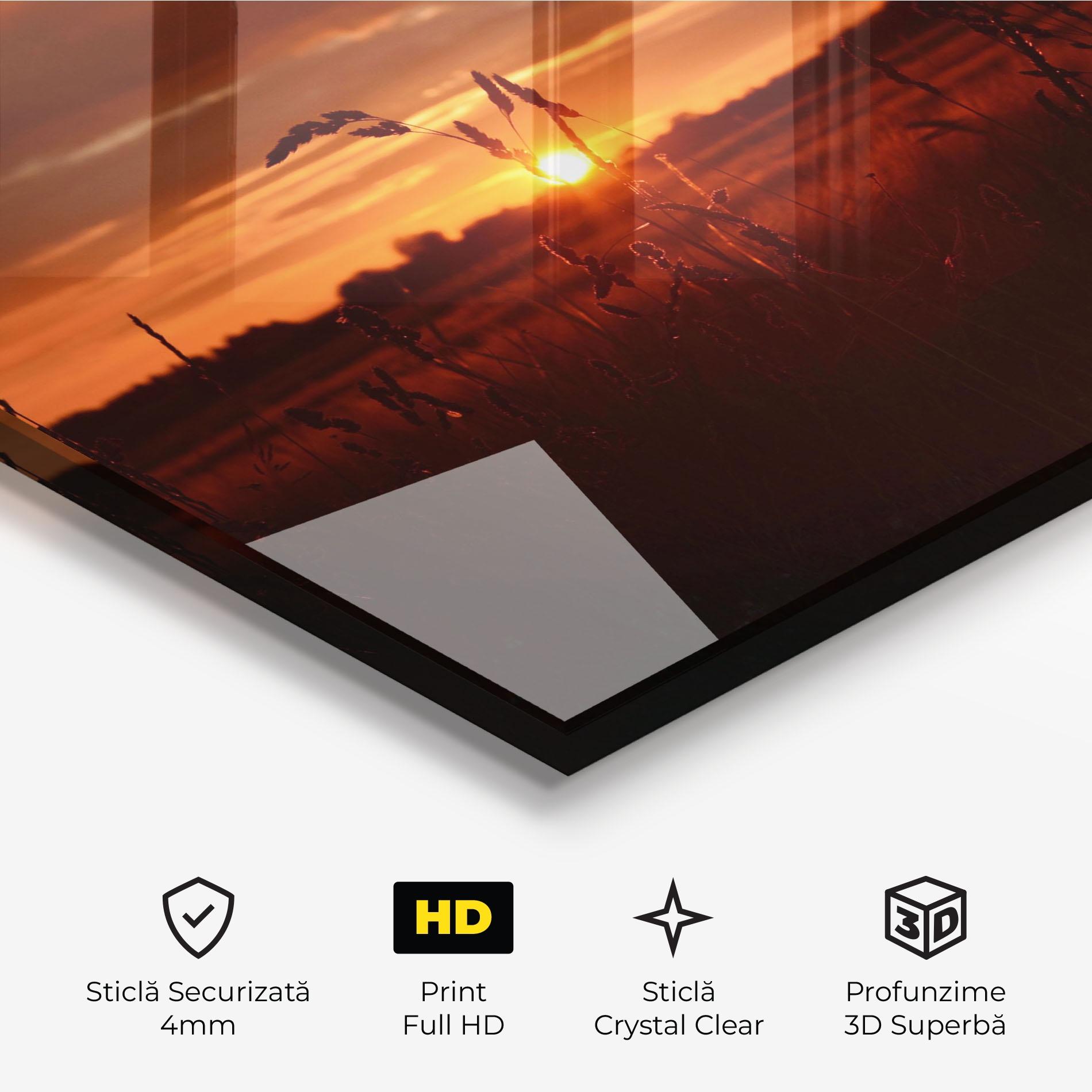 Tablou Sticla Field Shilouette mockup 3