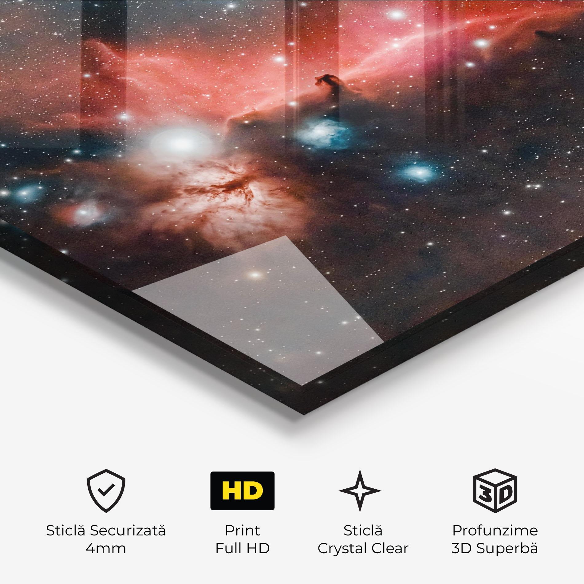 Tablou Sticla Galactic Abstract mockup 3
